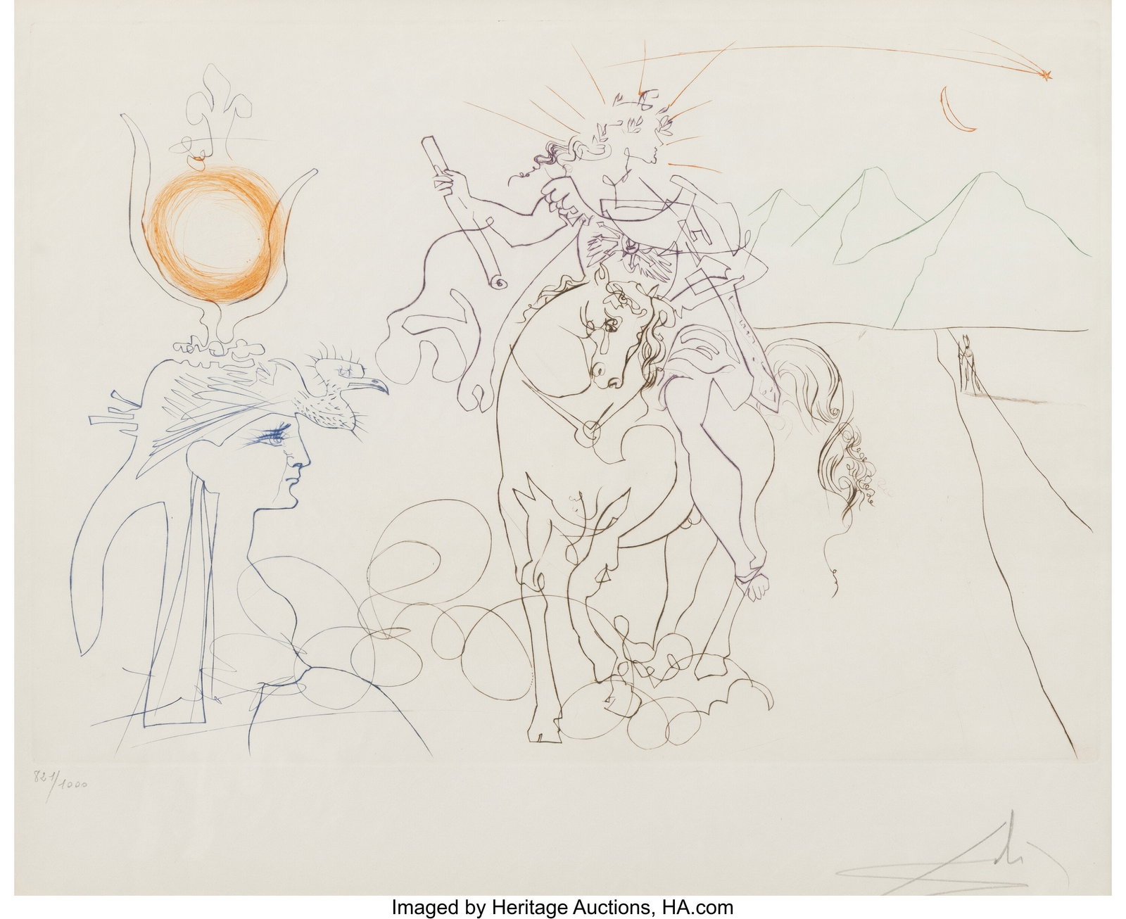 Salvador Dalí (1904-1989) Caesar and Cleopatra, (1 of 2)