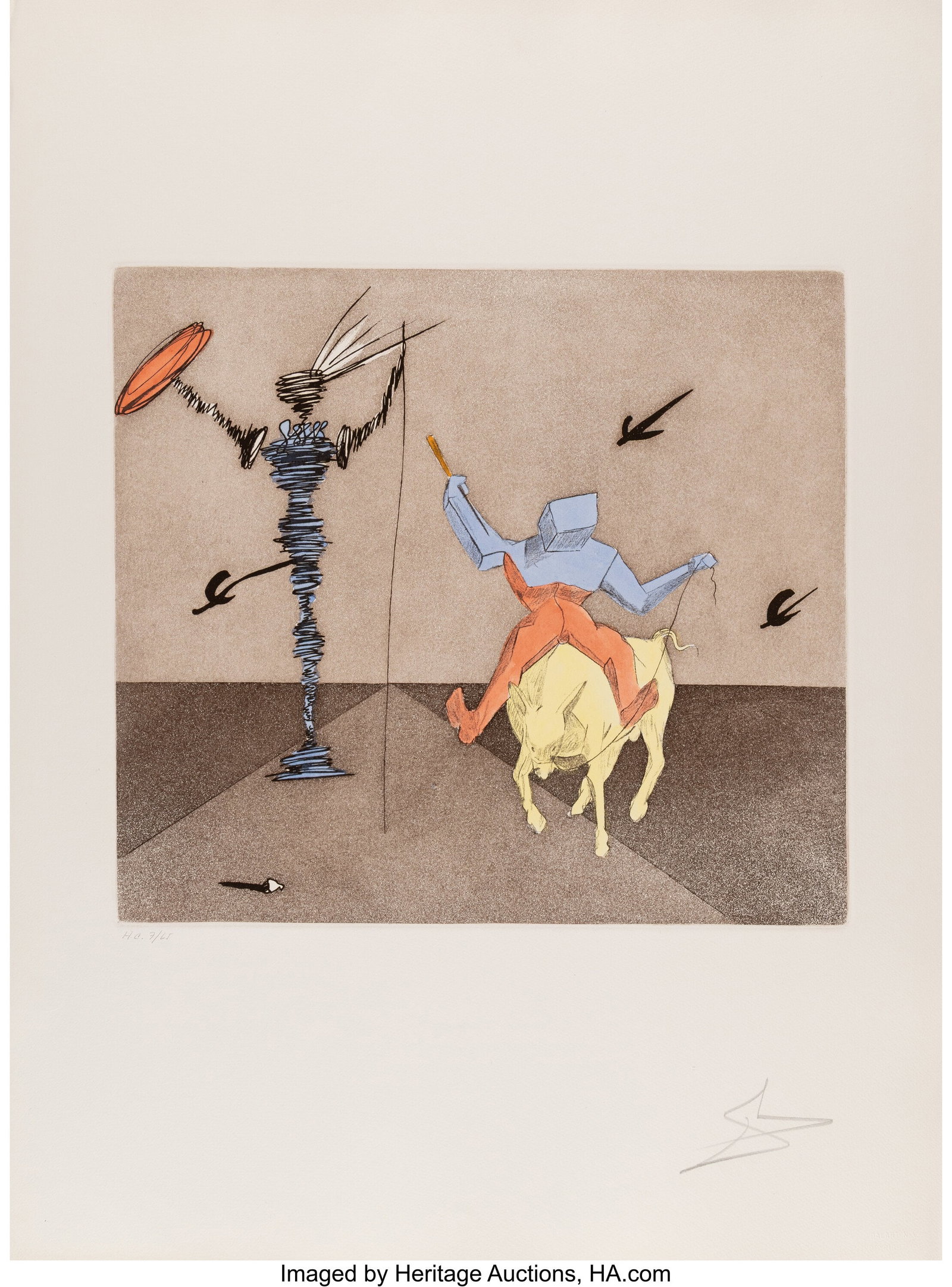 Salvador Dalí (1904-1989) Master and Squire, fr (1 of 3)