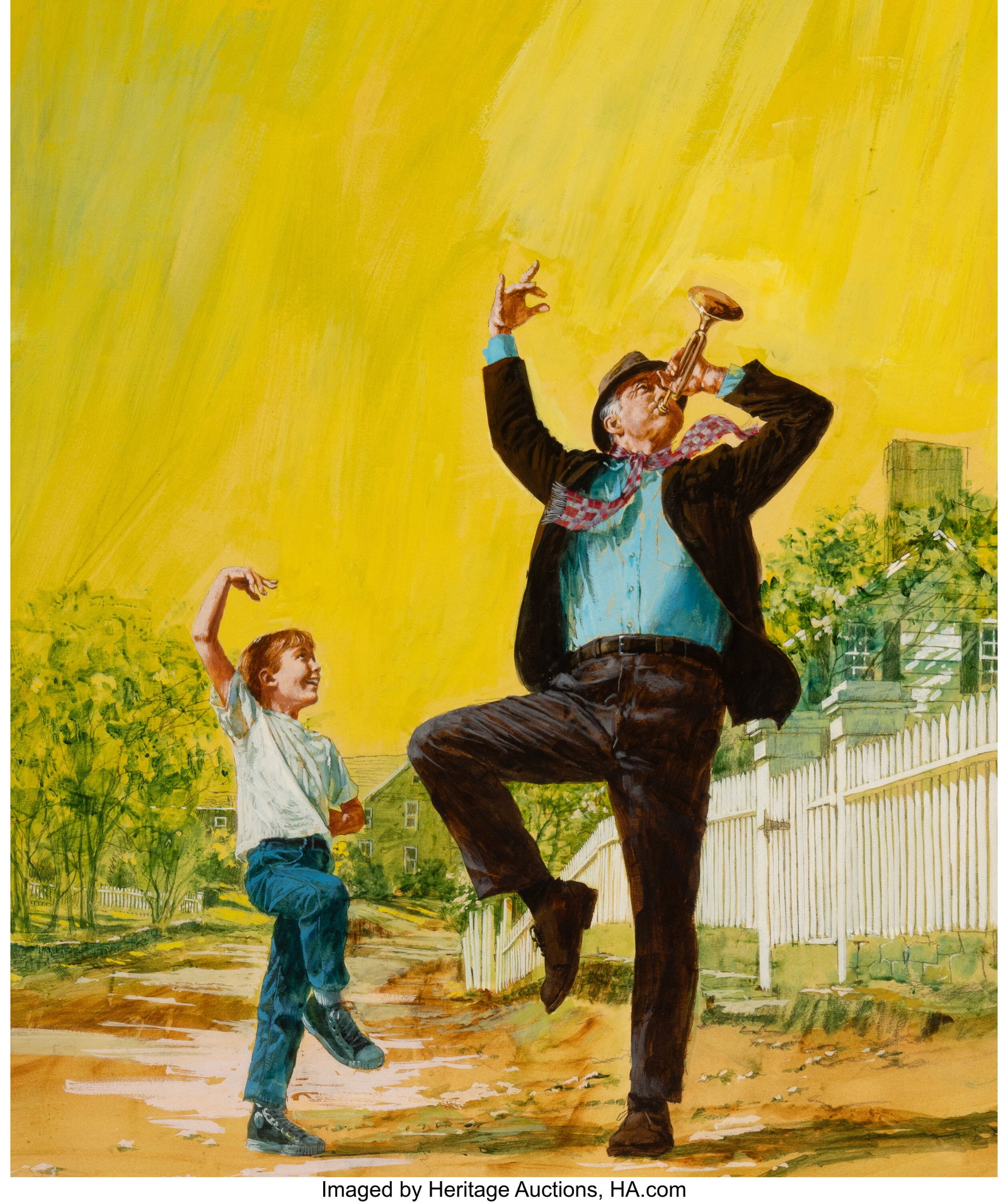 Carl Cassler (American, 20th Century) The Man wi: Carl Cassler (American, 20th Century) The Man with the Heart in the Highlands paperback cover, 1968 Watercolor on board 21-1/2 x 18 inches (54.6 x 45.7 cm&