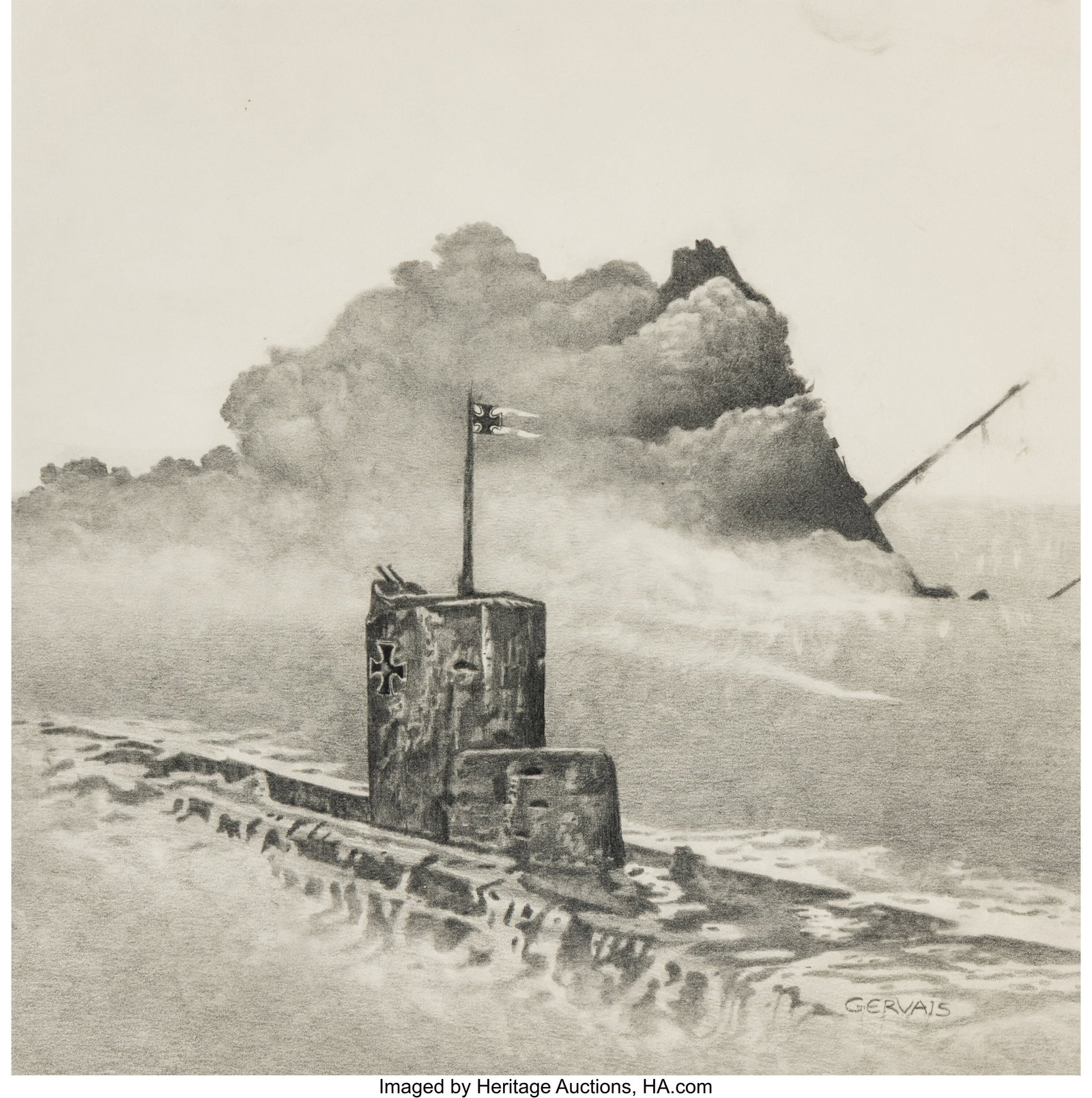 Gervais (American, 20th Century) German Submarin (1 of 2)