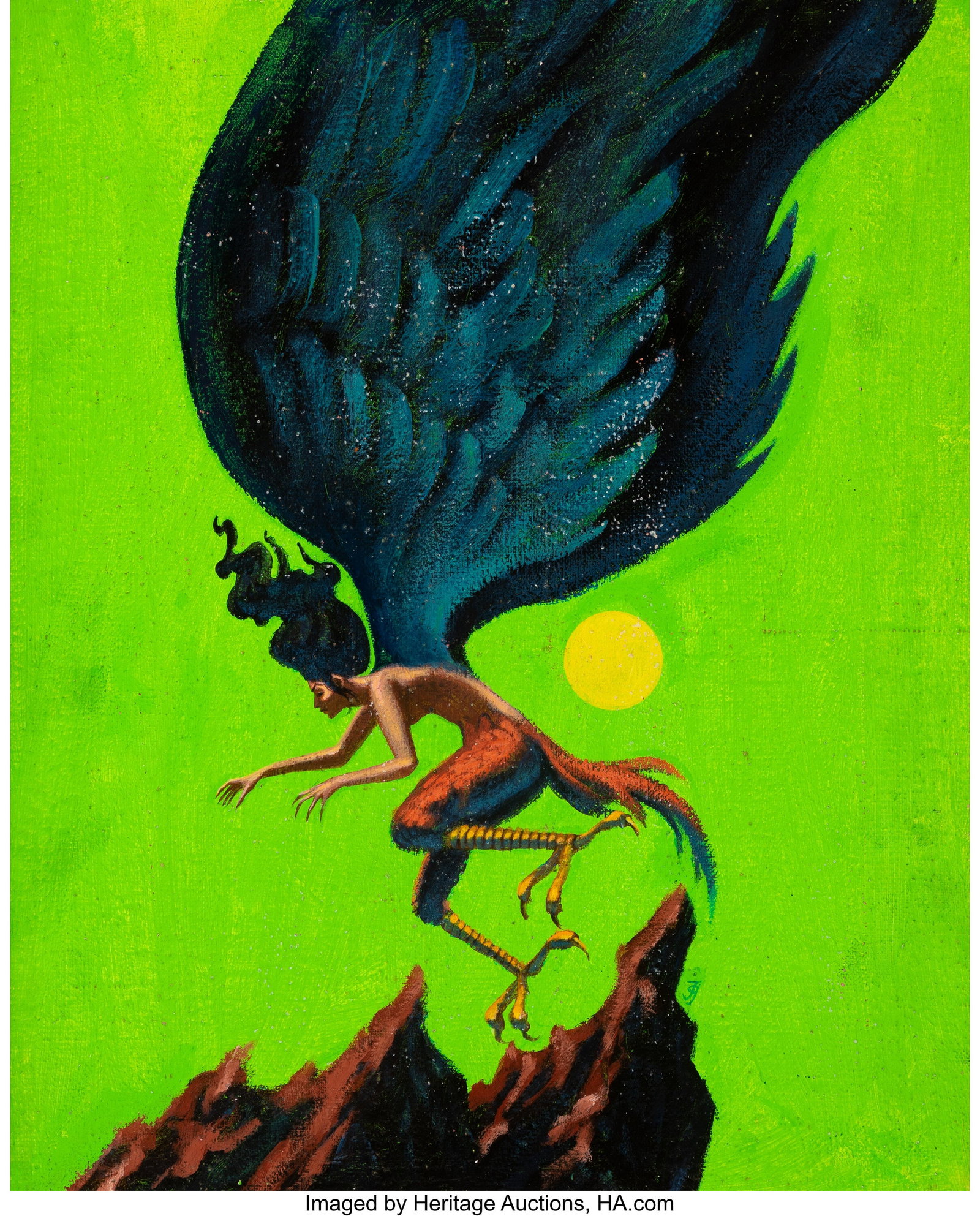 Jack Gaughan (American, 1930-1985) The Maker of : Jack Gaughan (American, 1930-1985) The Maker of Universes paperback cover, 1965 Acrylic on board 20 x 15-7/8 inches (50.8 x 40.3 cm) Initialed center 
