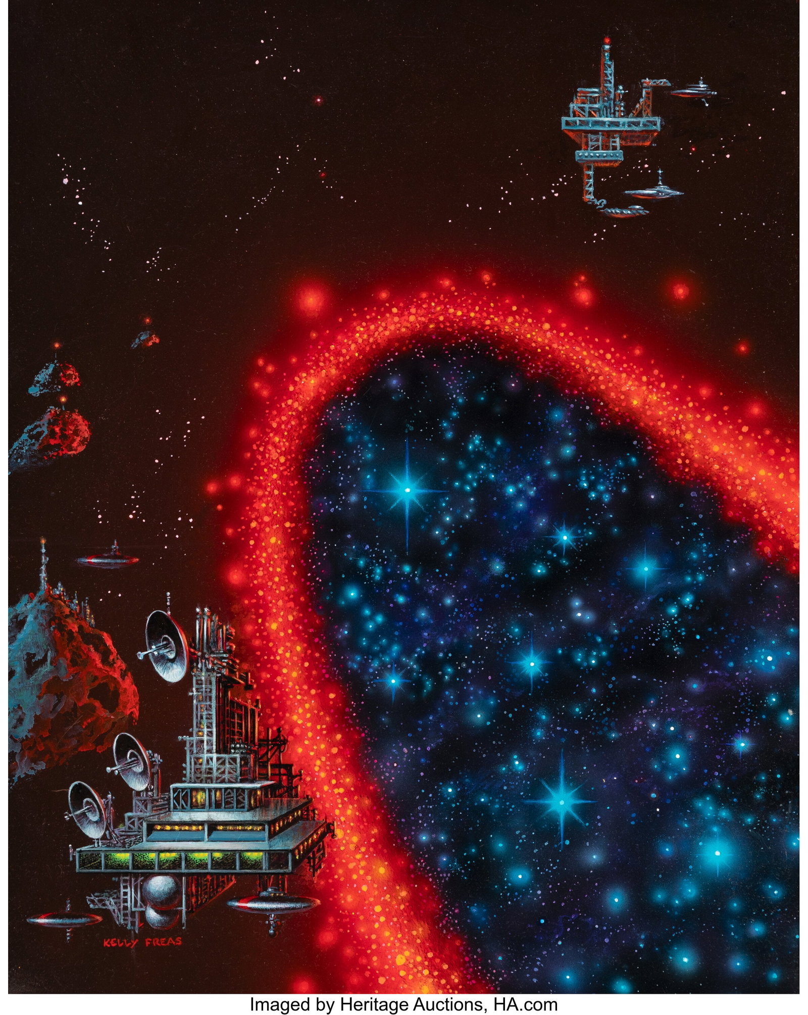 Kelly Freas (American, 1922-2005) Stargate, Anal (1 of 3)