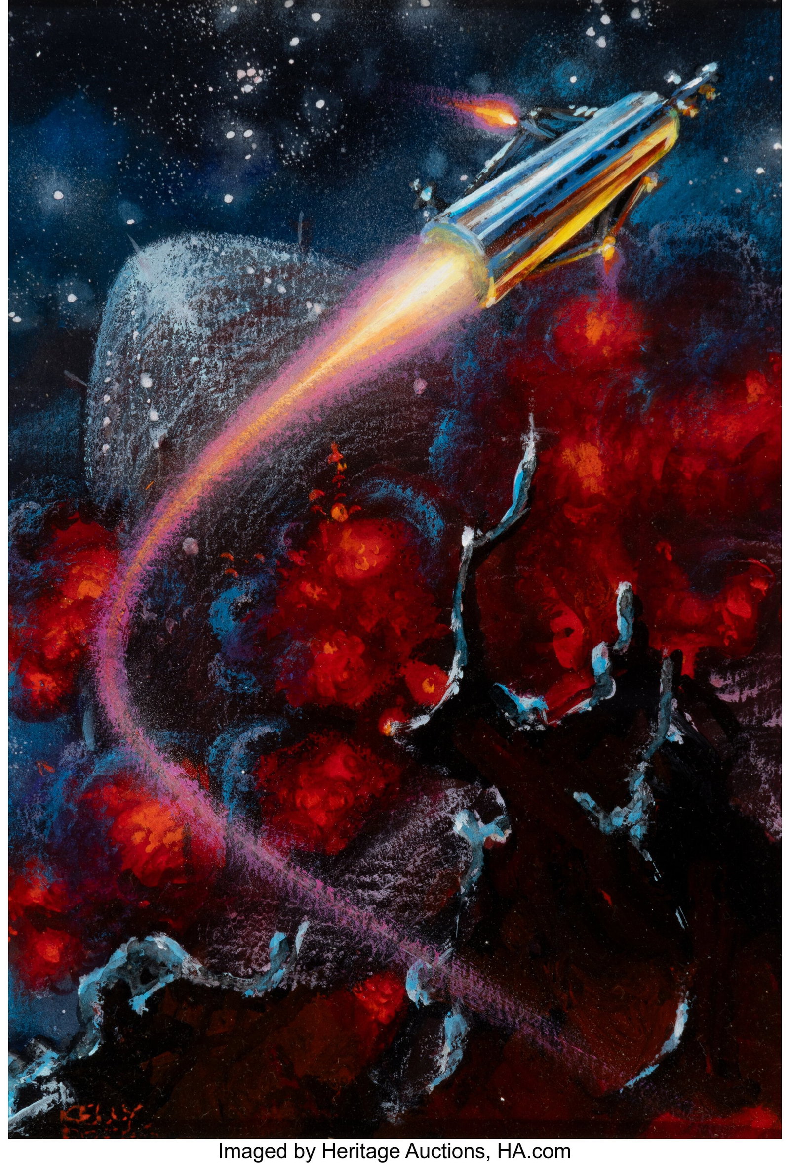 Kelly Freas (American, 1922-2005) Lifeboat, Anal (1 of 2)