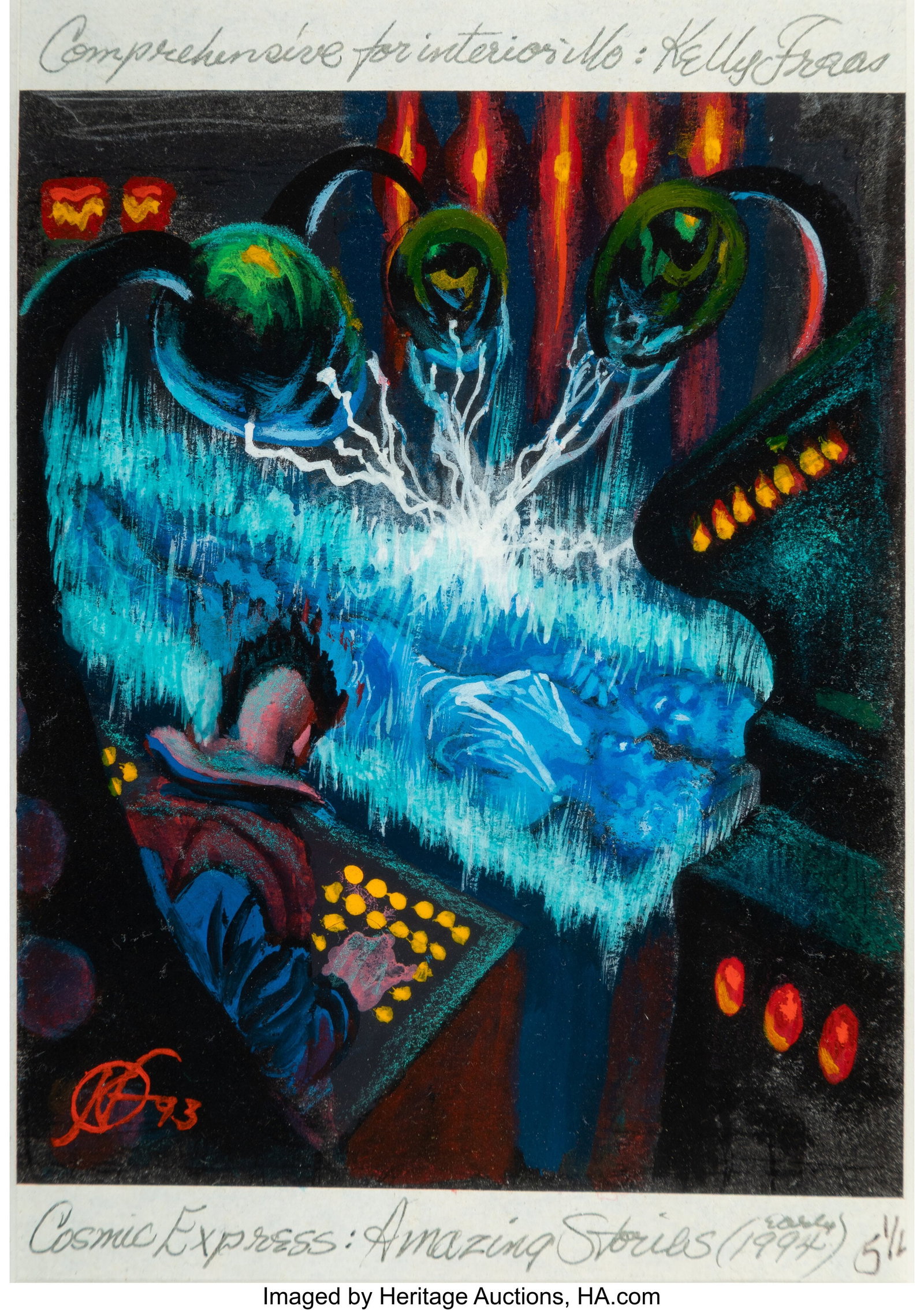 Kelly Freas (American, 1922-2005) Cosmic Express (1 of 2)