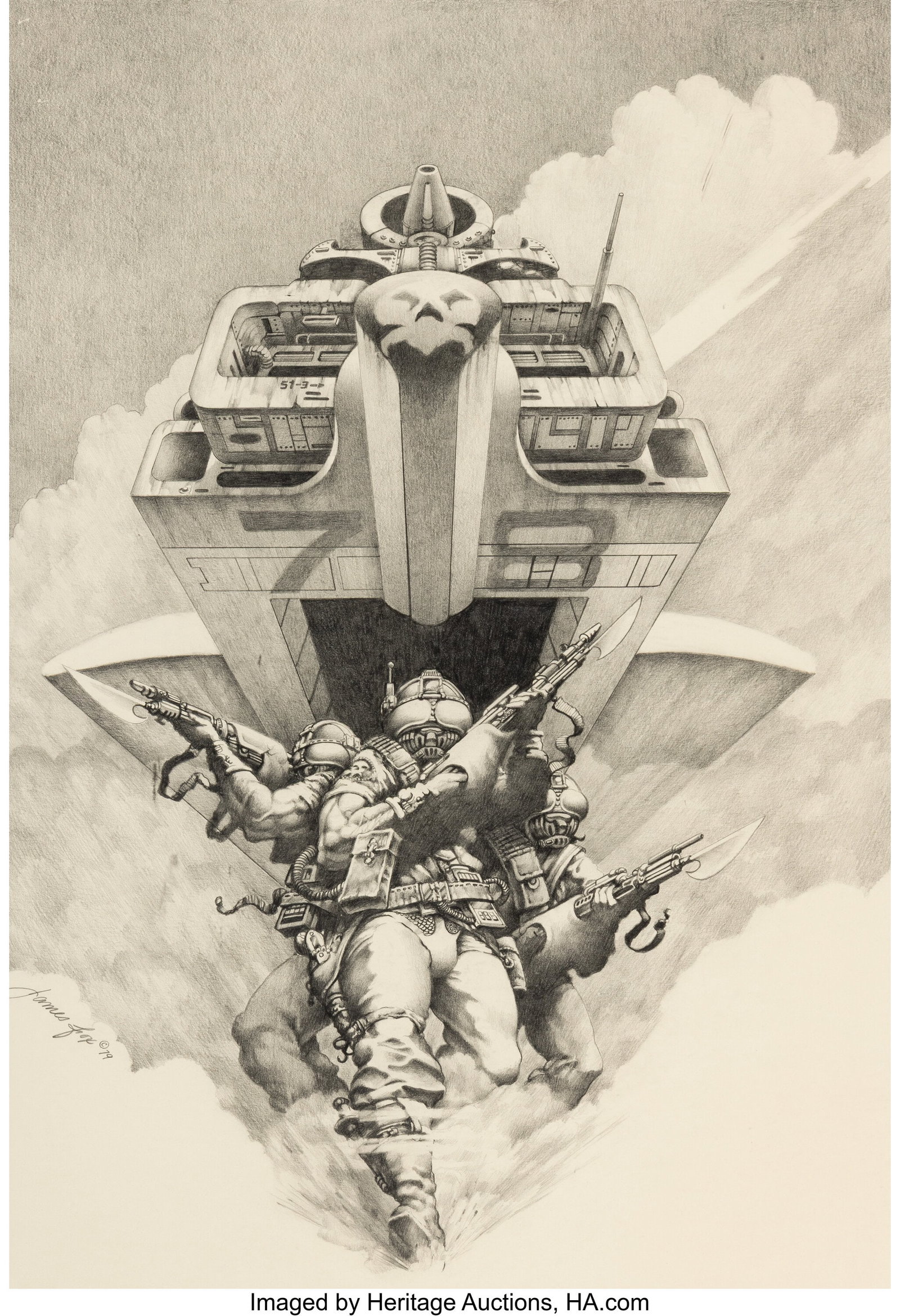 James Fox (American, 20th Century) Mercenaries,  (1 of 2)
