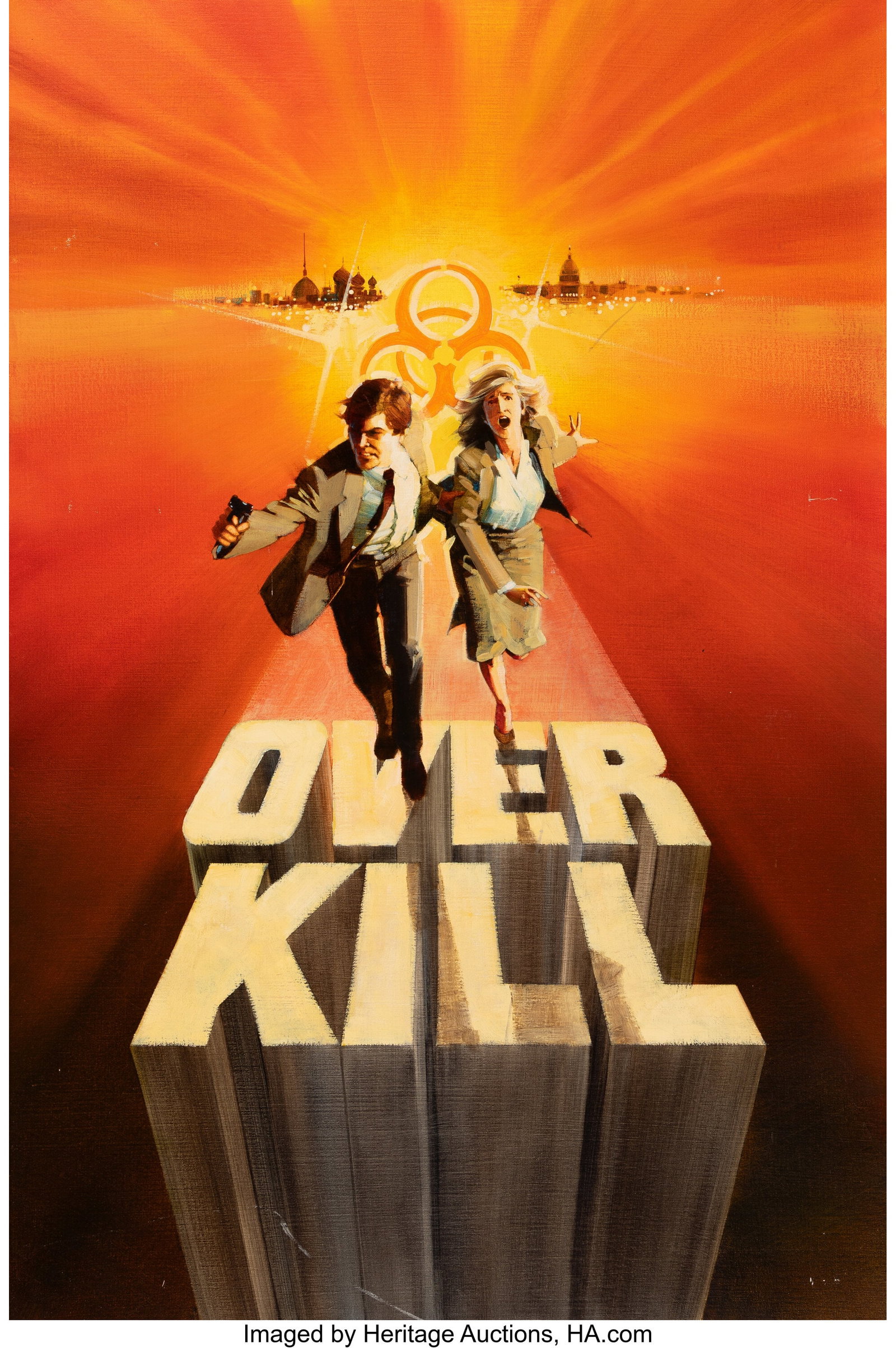 American Artist (20th Century) Overkill paperbac: American Artist (20th Century) Overkill paperback cover, 1988 Acrylic on board 36 x 24 inches (91.4 x 61.0 cm) Not signed The present work is published as the c