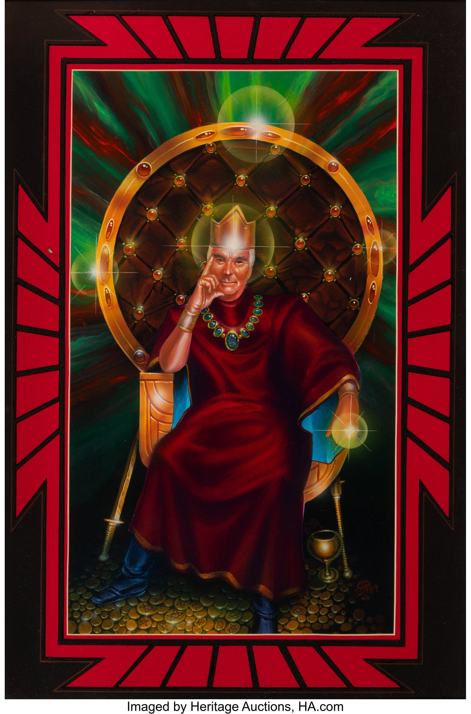 American Artist (20th Century) Seat at the Thron (1 of 2)