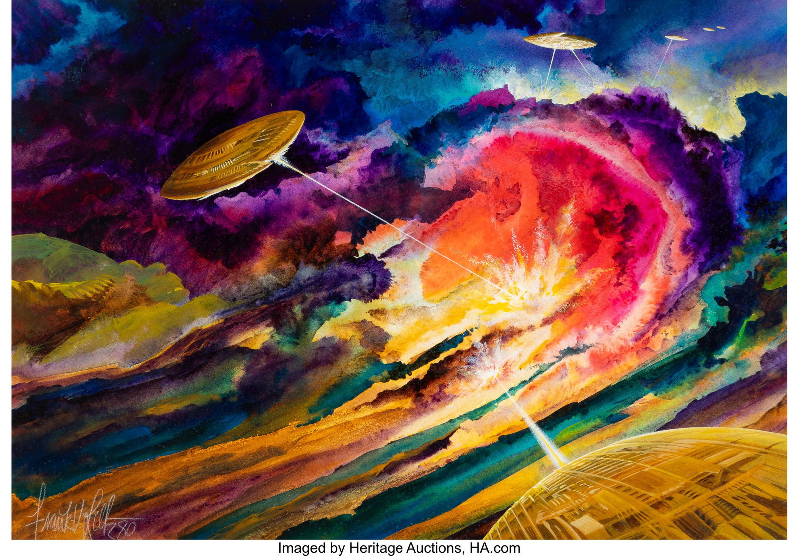 Frank Liltz (American, 1947-2002) First Strike,  (1 of 2)