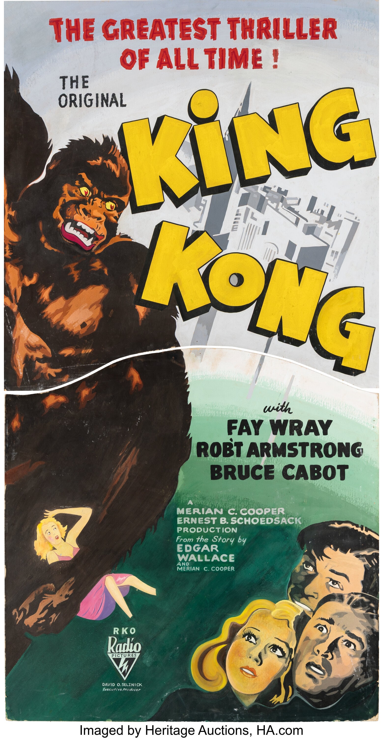 American Artist (20th Century) King Kong (diptyc: American Artist (20th Century) King Kong (diptych), 1942 Mixed media on boards 73 x 38-1/2 inches (185.4 x 97.8 cm) (overall) Initialed 