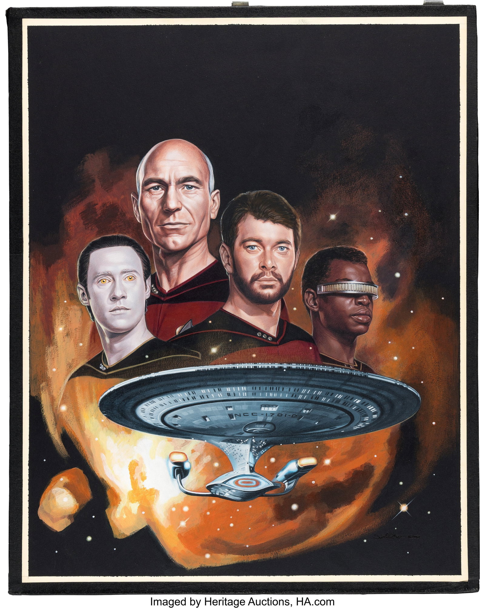 Roger Stine (American, 1952-1991) Star Trek: The: Roger Stine (American, 1952-1991) Star Trek: The Next Generation, Cinefantastique magazine cover, March 1989 Mixed media on board 20 x 16 inches (50.8 x 4