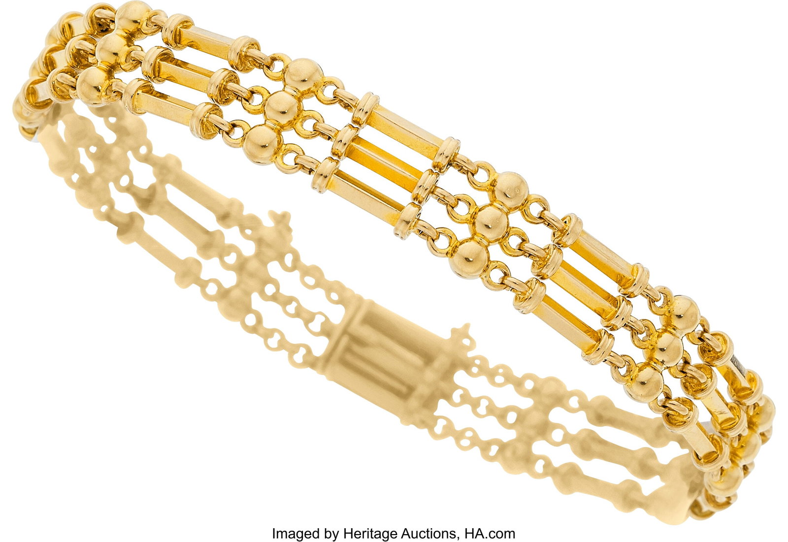 Antique Gold Bracelet Metal: 15k and 10k gold W (1 of 1)