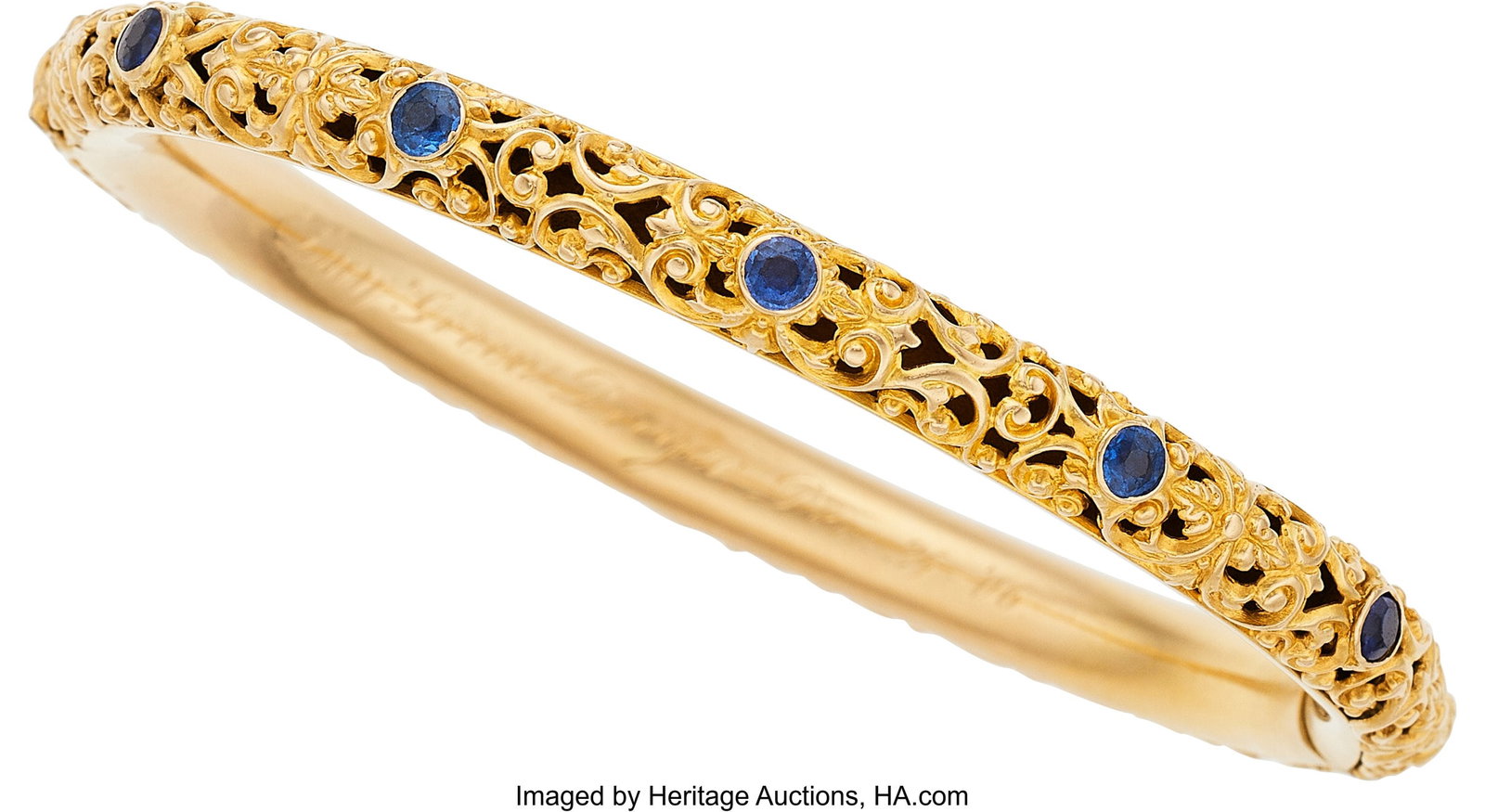 Antique Sapphire, Gold Bracelet, Circa 1906 Sto (1 of 1)
