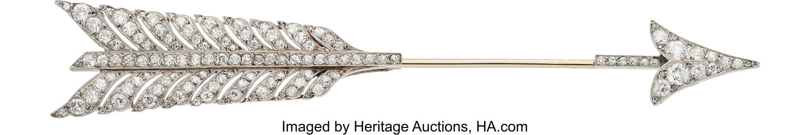 Art Deco Diamond, Platinum Stickpin Stones: Eur (1 of 1)