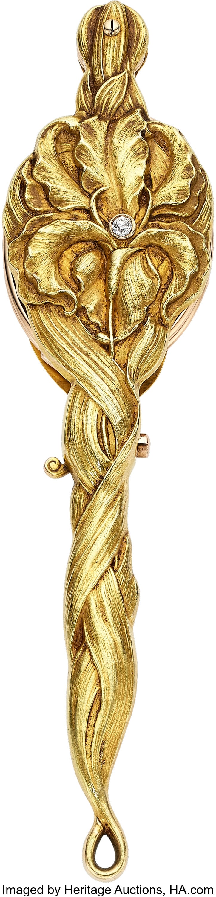 Art Nouveau Diamond, Gold Lorgnette Stones: Eur (1 of 3)