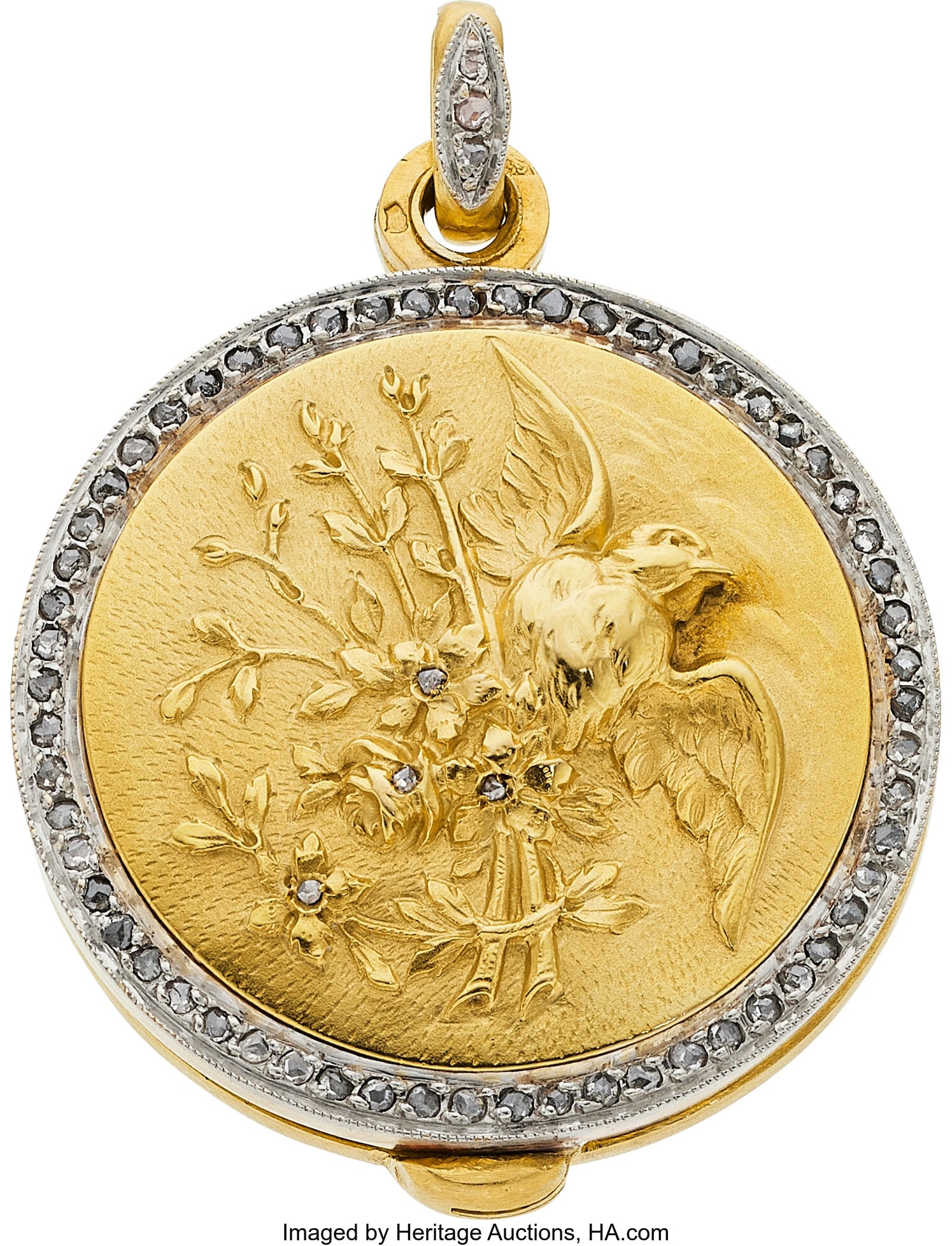 Antique Diamond, Platinum-Topped Gold, Gold Pend (1 of 2)