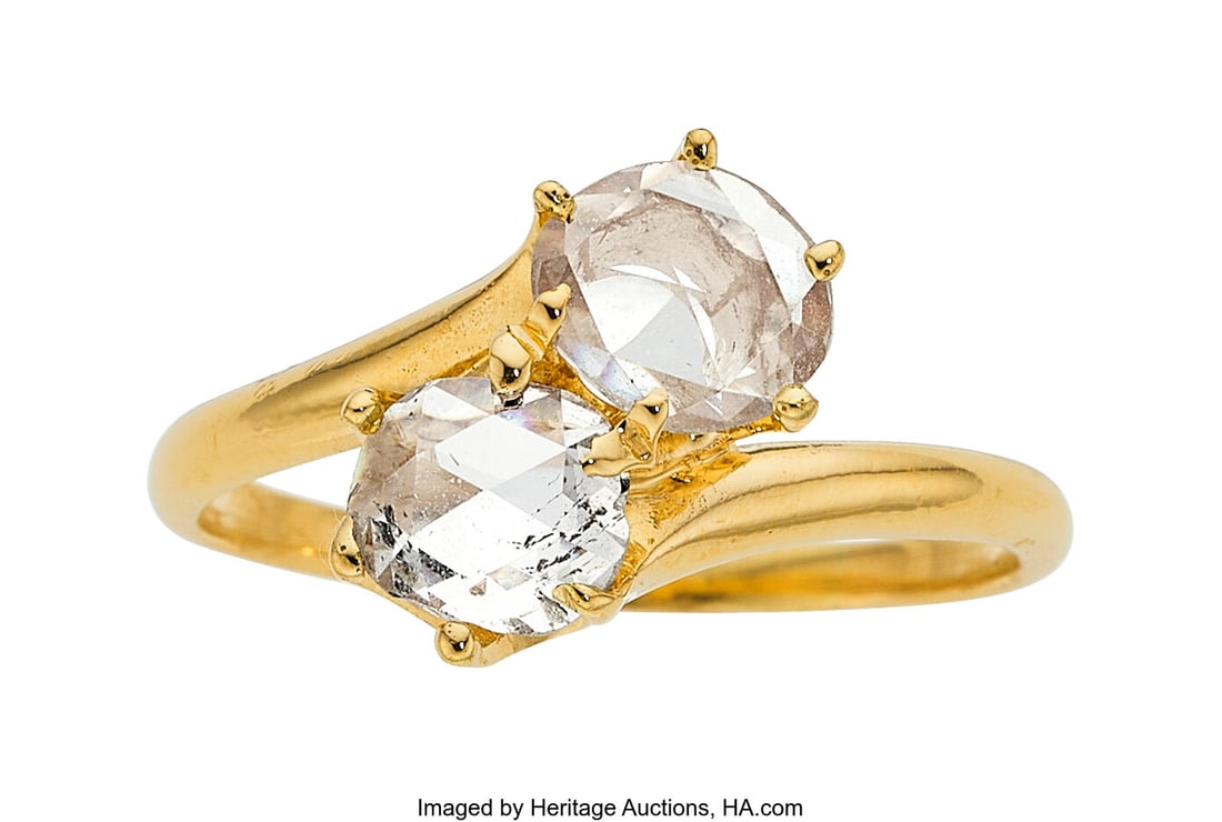 Diamond, Gold Ring Stones: Rose-cut diamonds Me: Diamond, Gold Ring Stones: Rose-cut diamonds Metal: 14k gold Gross Weight: 4.10 grams Size: 10-1/4 (sizeable) Property of a Passionate Antique Jewelr