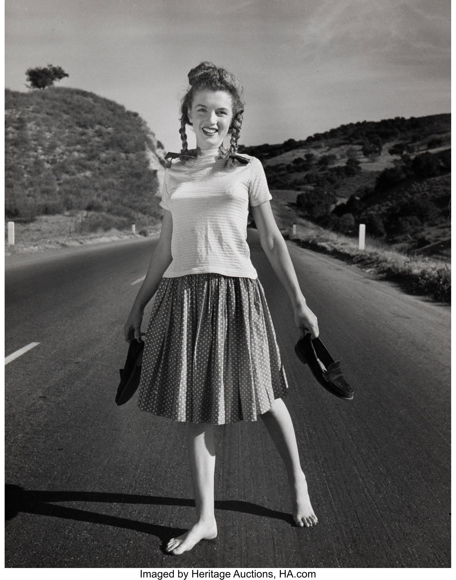 Andre De Dienes (Hungarian, 1913-1985) Norma Jea: Andre De Dienes (Hungarian, 1913-1985) Norma Jeane Barefoot, 1945 Gelatin silver print 13-5/8 x 10-5/8 inches (34.6 x 27.0 cm) (image/she