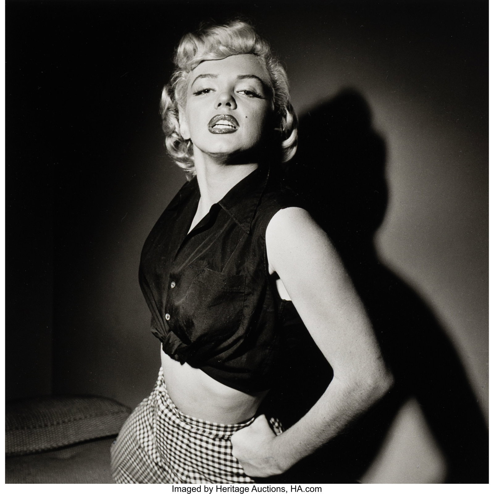 Art Weissman (American, 20th Century) Marilyn Mo: Art Weissman (American, 20th Century) Marilyn Monroe in Checkered Pants, circa 1953 Gelatin silver prints 9 x 9 inches (22.9 x 22.9 cm) (images)