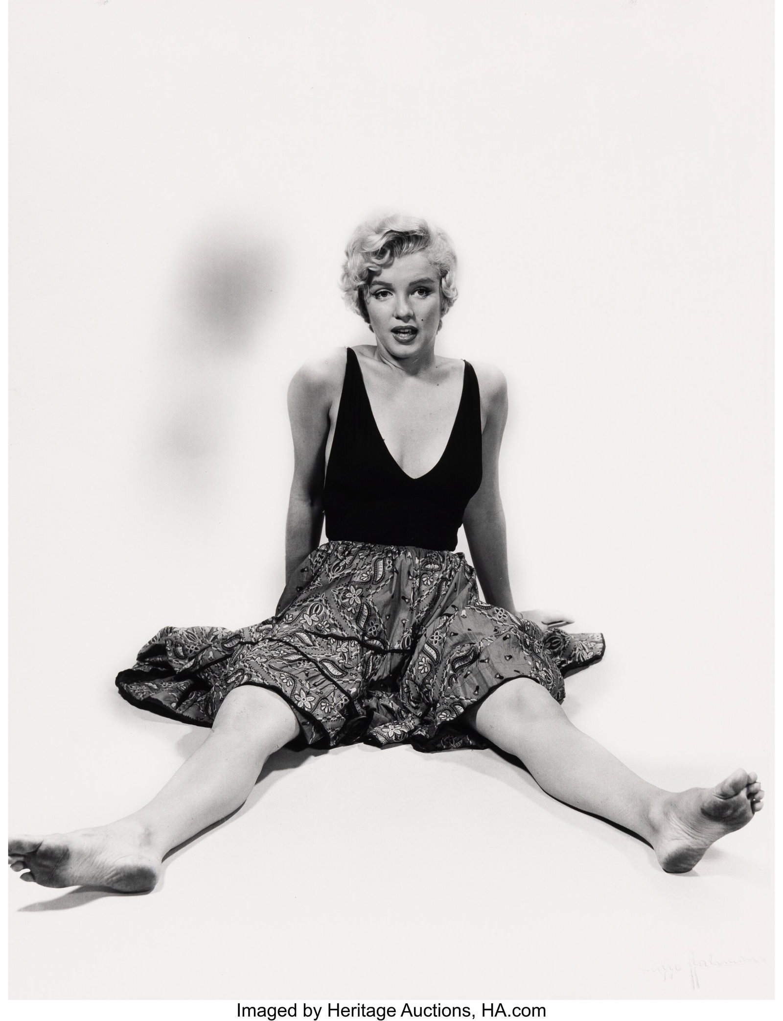 Philippe Halsman (American, 1906-1979) Marilyn M: Philippe Halsman (American, 1906-1979) Marilyn Monroe, 1954 Gelatin silver print, printed 1978 14 x 11 inches (35.6 x 27.9 cm) (image/sheet