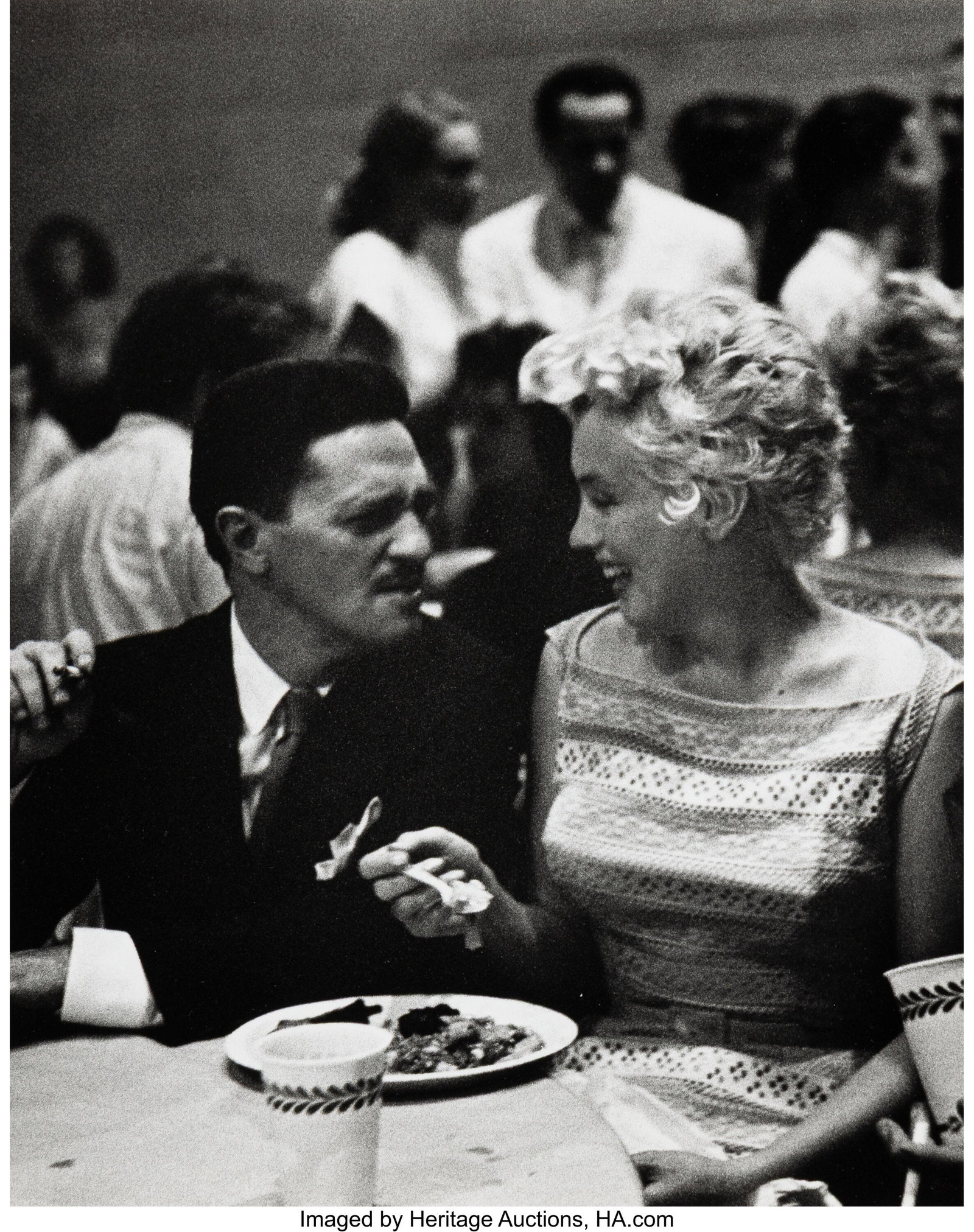 Roy Schatt (American, 1909-2002) Marilyn Monroe : Roy Schatt (American, 1909-2002) Marilyn Monroe Eating at an Event, 1955 Gelatin silver print 9-3/4 x 7-1/2 inches (24.8 x 19.1 cm) (image&rp