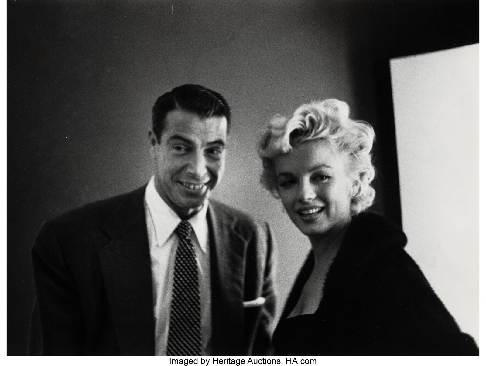 Sam Shaw (American, 1912-1999) Marilyn Monroe an: Sam Shaw (American, 1912-1999) Marilyn Monroe and Joe DiMaggio, 1955 Gelatin silver print, printed later 14-3/4 x 19-1/2 inches (37.5 x 49.5 cm&r