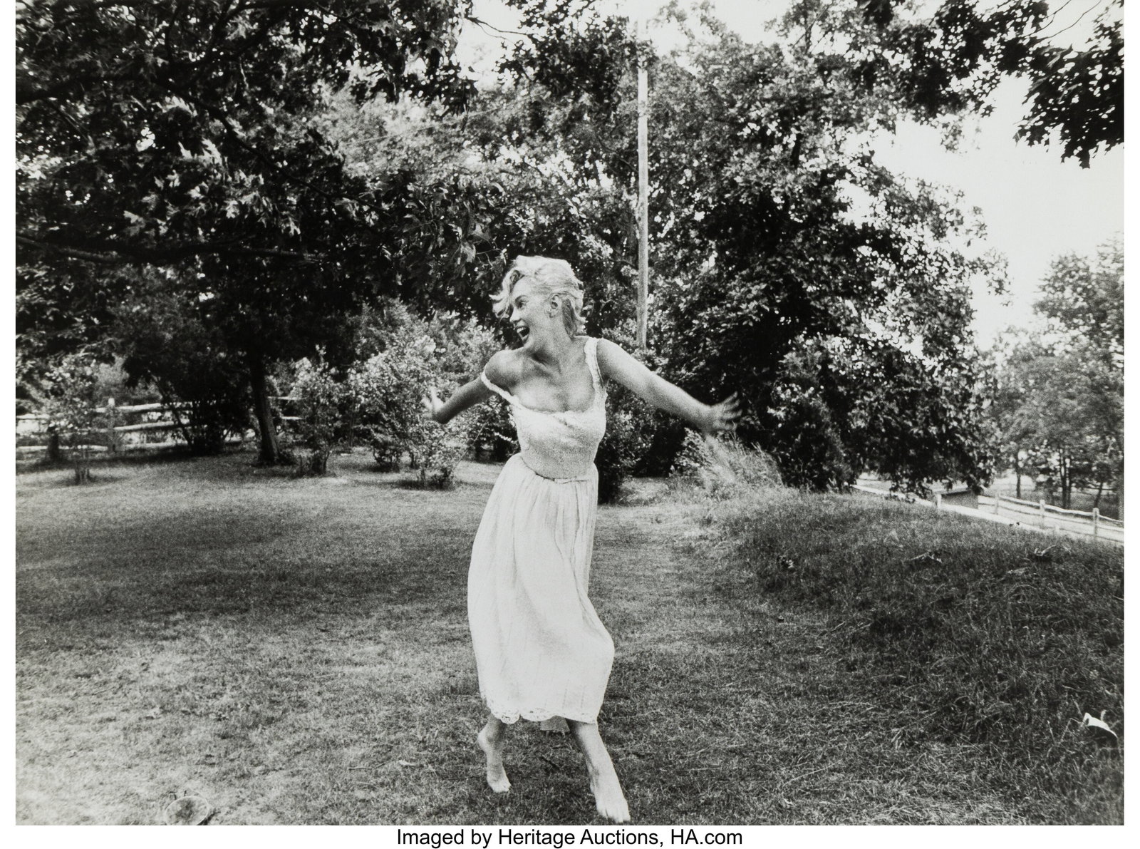 Sam Shaw (American, 1912-1999) Marilyn Monroe, R: Sam Shaw (American, 1912-1999) Marilyn Monroe, Roxbury, Connecticut, 1957 Gelatin silver print, printed later 9 x 13-3/8 inches (22.9 x 34&perio