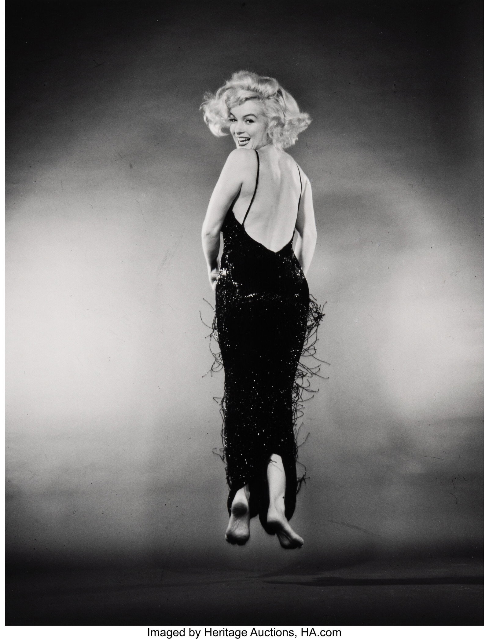 Philippe Halsman (American, 1906-1979) Marilyn M: Philippe Halsman (American, 1906-1979) Marilyn Monroe, Jumping (for LIFE Magazine), 1959 Gelatin silver print, printed later 13-1/8 x 10-1/8 inches 