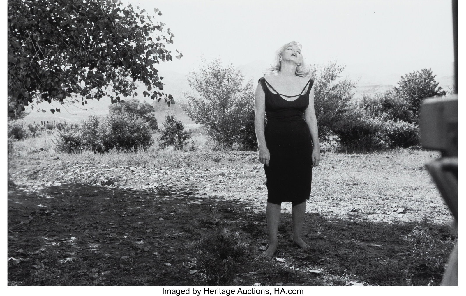 Inge Morath (Austrian, 1923-2002) Marilyn Monroe: Inge Morath (Austrian, 1923-2002) Marilyn Monroe Rehearsal of Roslyn's dance in Guido's garden for The Misfits (3 works), 1960 Gelatin silver print 8-3/4 x 13 inche
