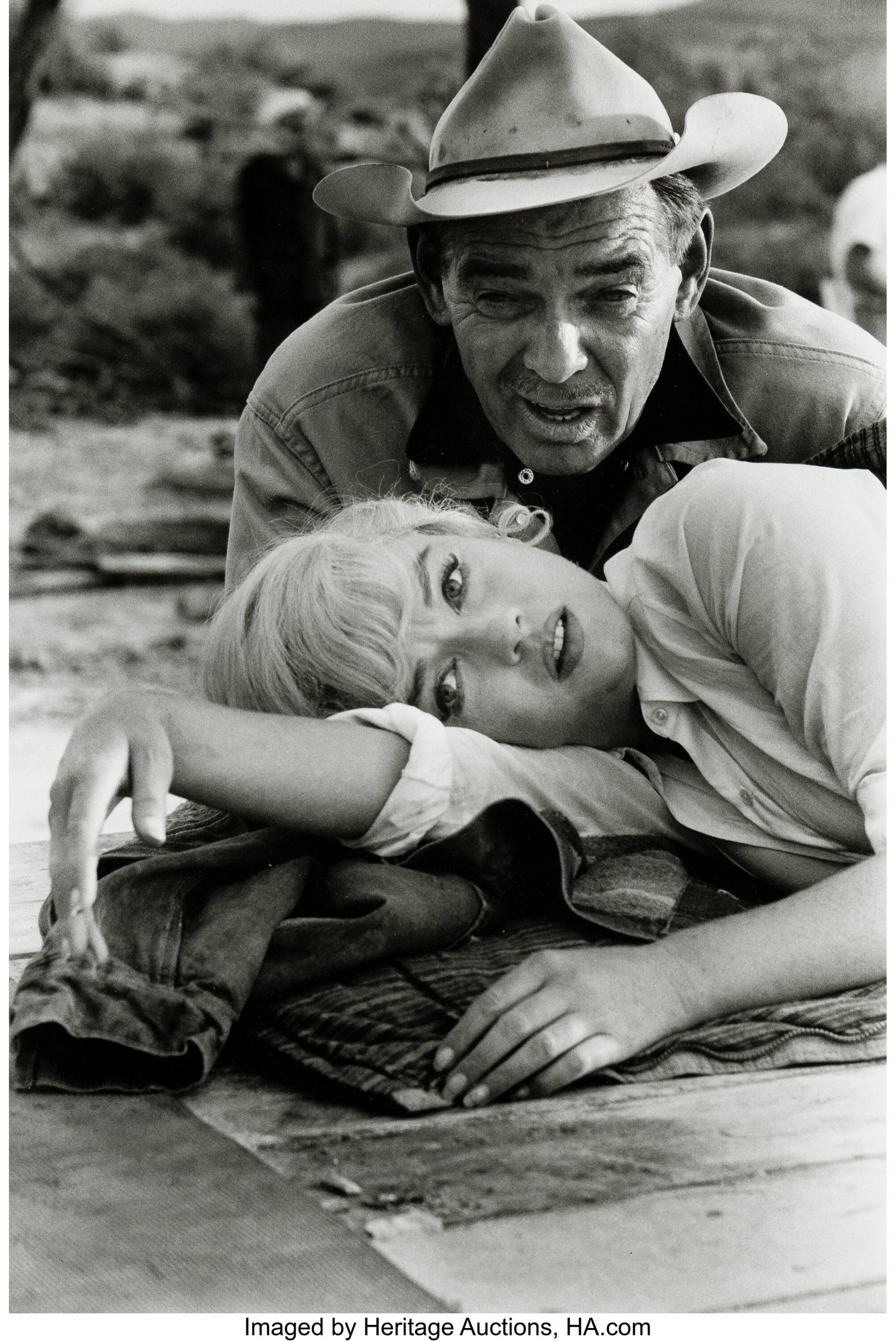 Ernst Haas (American/Austrian, 1921-1986) Clark : Ernst Haas (American/Austrian, 1921-1986) Clark Gable and Marilyn Monroe on the set of "The Misfits", 1960 Gelatin silver print, printed later by Robin Bell 17-7/8 