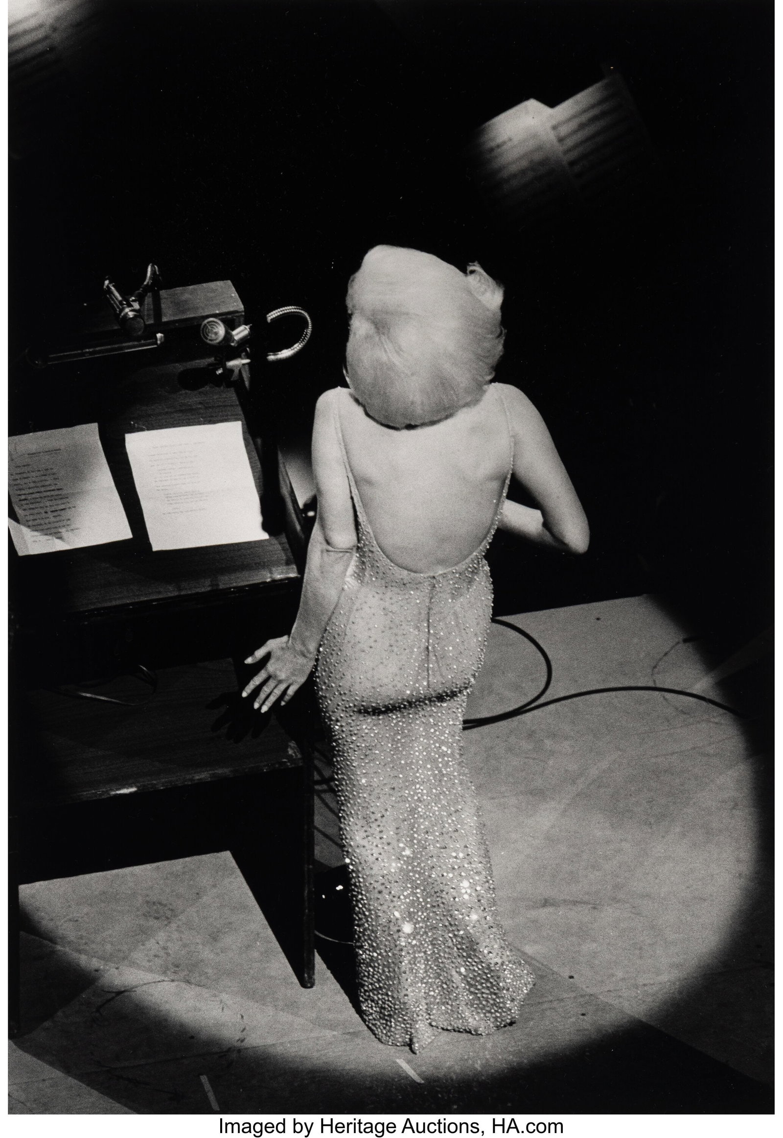 Bill Ray (American, b. 1936) Marilyn Singing to : Bill Ray (American, b. 1936) Marilyn Singing to the President, May 19, 1962 Gelatin silver print 17-1/2 x 12-1/4 inches (44.5 x 31.1 cm&rp
