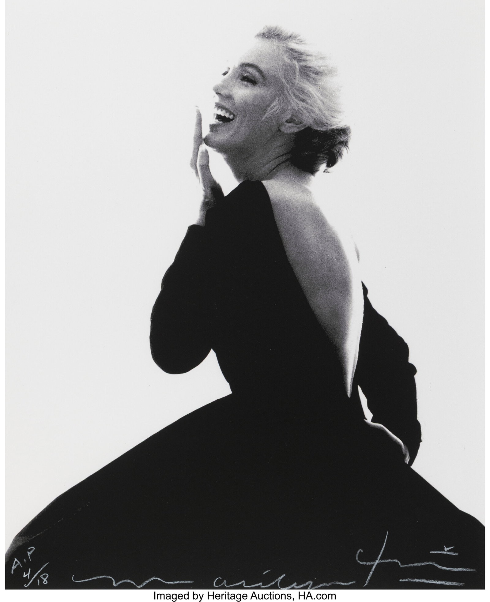 Bert Stern (American, 1929-2013) Marilyn Monroe : Bert Stern (American, 1929-2013) Marilyn Monroe in Black Dior Dress (from The Last Sitting), 1962 Digital pigment print, printed 2007 27 x 22 inches (68&peri