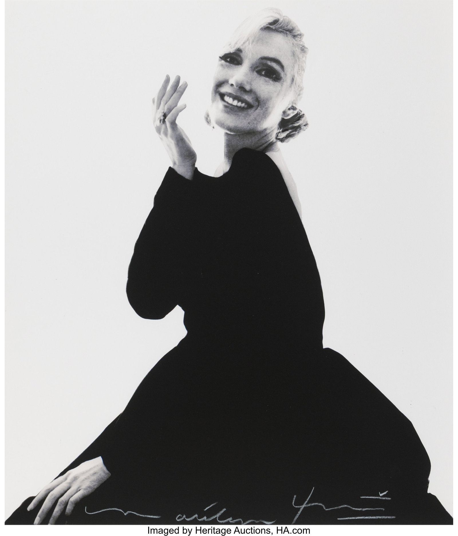 Bert Stern (American, 1929-2013) Marilyn Monroe : Bert Stern (American, 1929-2013) Marilyn Monroe in Black Dior Dress (from The Last Sitting), 1962 Digital pigment print, printed 2007 25-1/2 x 22 inches &lpar