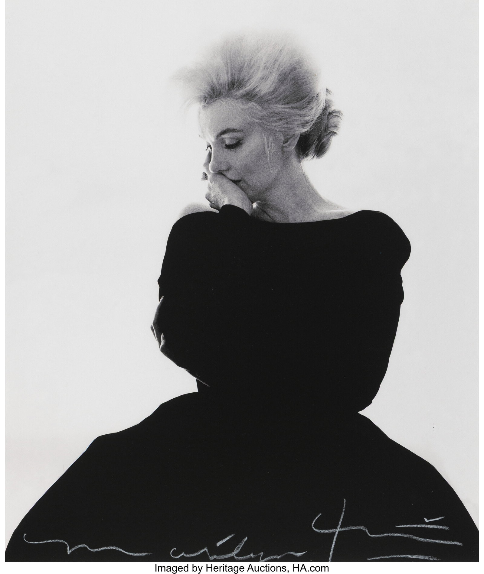 Bert Stern (American, 1929-2013) Marilyn Monroe : Bert Stern (American, 1929-2013) Marilyn Monroe in Black Dior Dress (from The Last Sitting), 1962 Digital pigment print, printed 2007 26 x 22 inches (66&peri