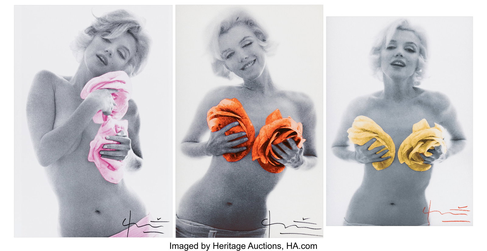 Bert Stern (American, 1929-2013) Marilyn Monroe : Bert Stern (American, 1929-2013) Marilyn Monroe with Roses (from The Last Sitting), 1962 Digital pigment prints, printed later 19 x 12 inches (48.3 x 