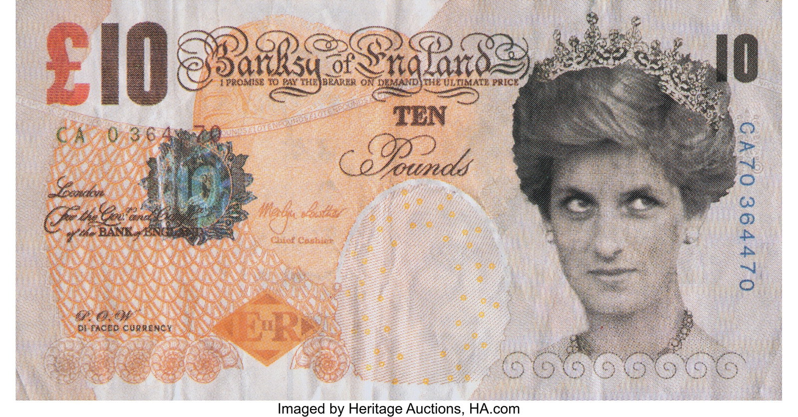After Banksy Di-Faced Tenner, 10GBP Note, 2005  (1 of 2)