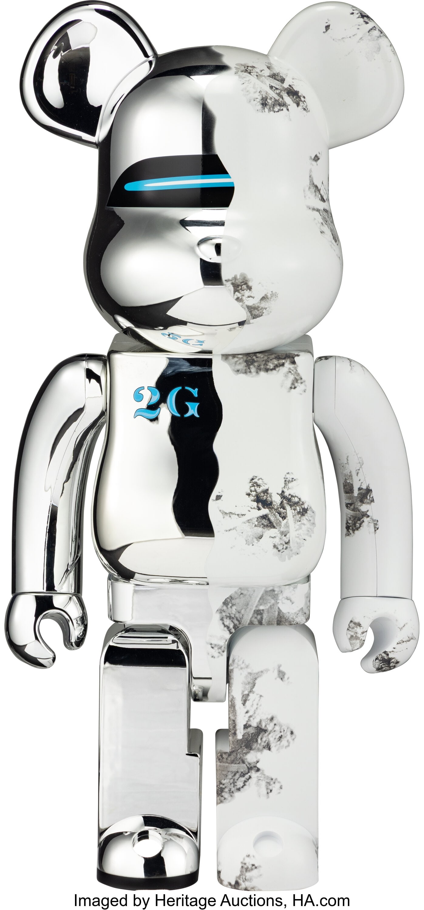BE@RBRICK X Hajime Sorayama X Daniel Arsham Haji: BE@RBRICK X Hajime Sorayama X Daniel Arsham Hajime Sorayama X Daniel Arsham (Silver) 1000%, 2019 Painted cast ABS plastic 28 x 14 x 9 inches (71.1 x 35&period