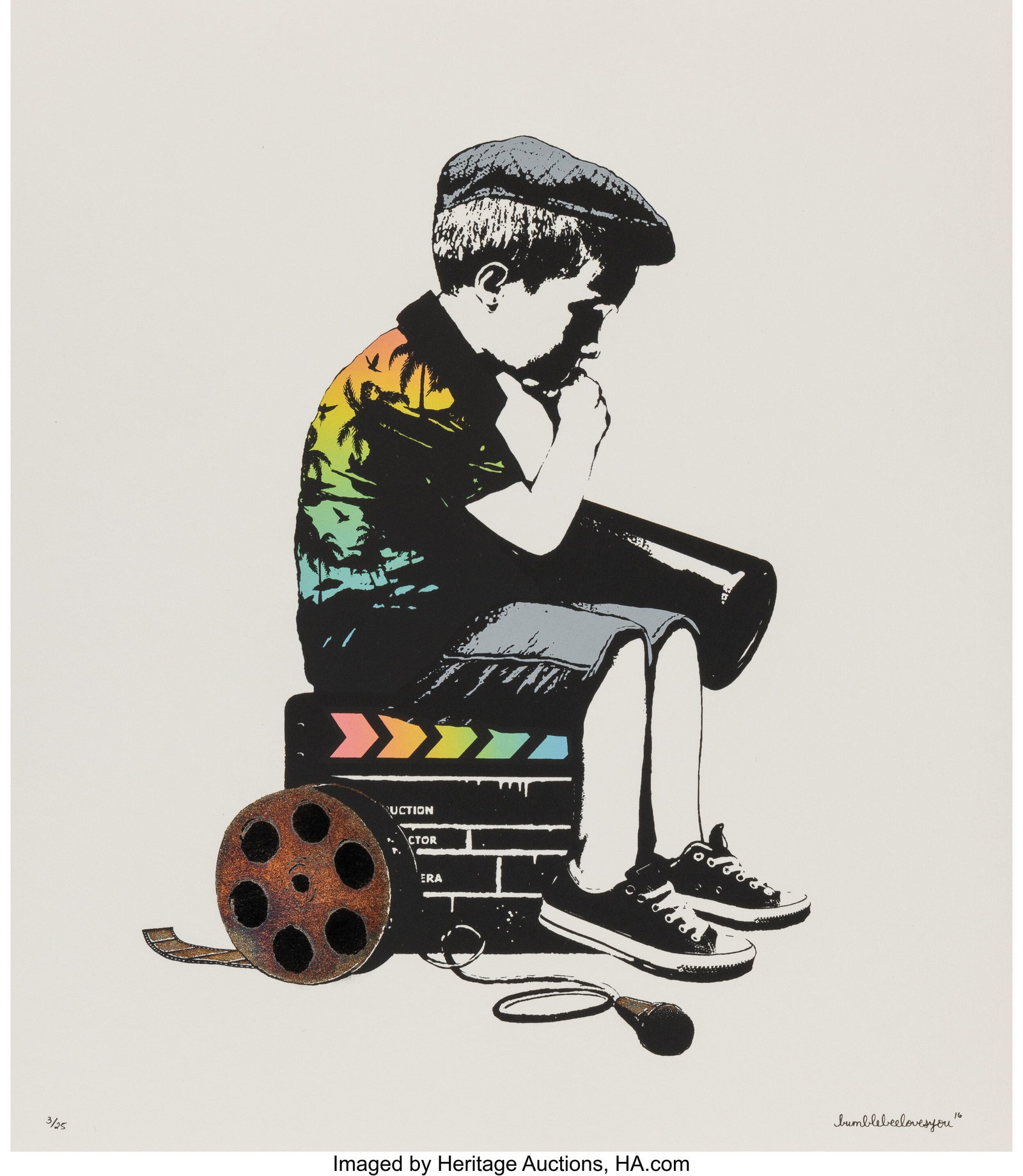 Bumblebeelovesyou (20th Century) Director's Cut,: Bumblebeelovesyou (20th Century) Director's Cut, 2016 Screenprint in colors on wove paper 15 x 13-1/4 inches (38.1 x 33.7 cm) (sheet) Ed. 3