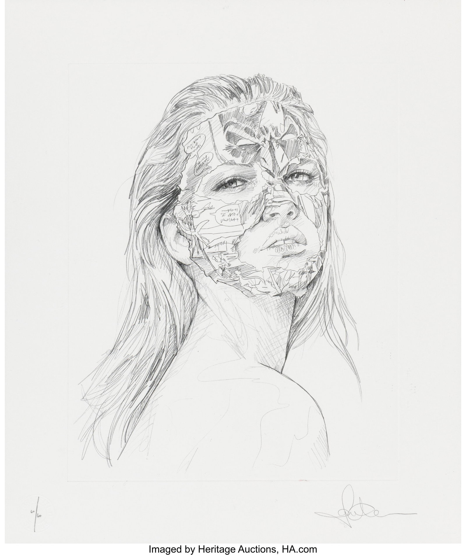Sandra Chevrier (b. 1983) La Cage et La Trace Du: Sandra Chevrier (b. 1983) La Cage et La Trace Du Crayon (Small), 2019 Etching on Fabriano Rosapina Bianco paper 14-1/4 x 12 inches (36.2 x 30.5 