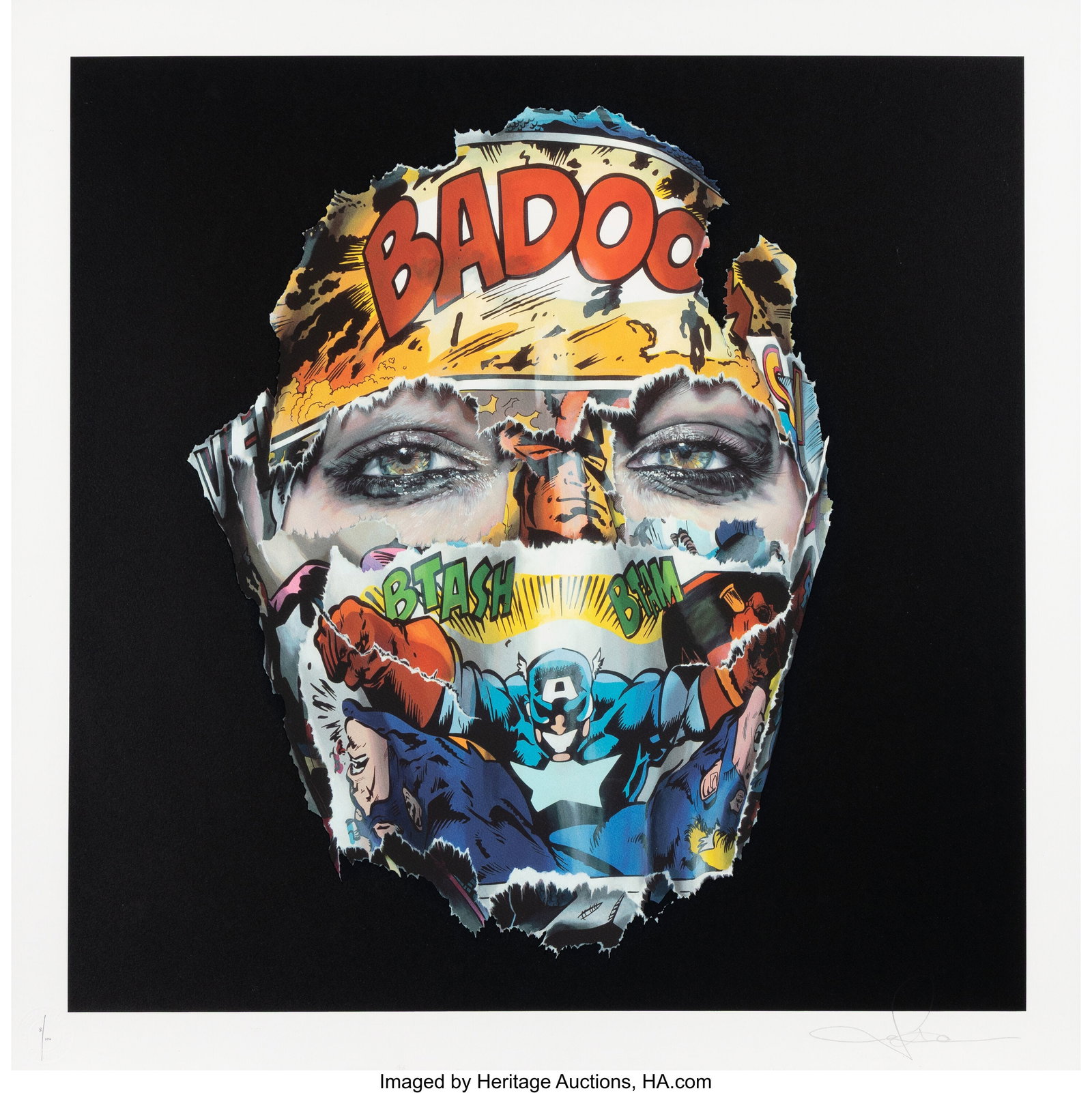 Sandra Chevrier (b. 1983) La Cage Entre L'ombre : Sandra Chevrier (b. 1983) La Cage Entre L'ombre et la Lumière (Black), 2022 Screenprint in colors on Somerset paper 27-1/2 x 27-1/2 inches (70 x 70