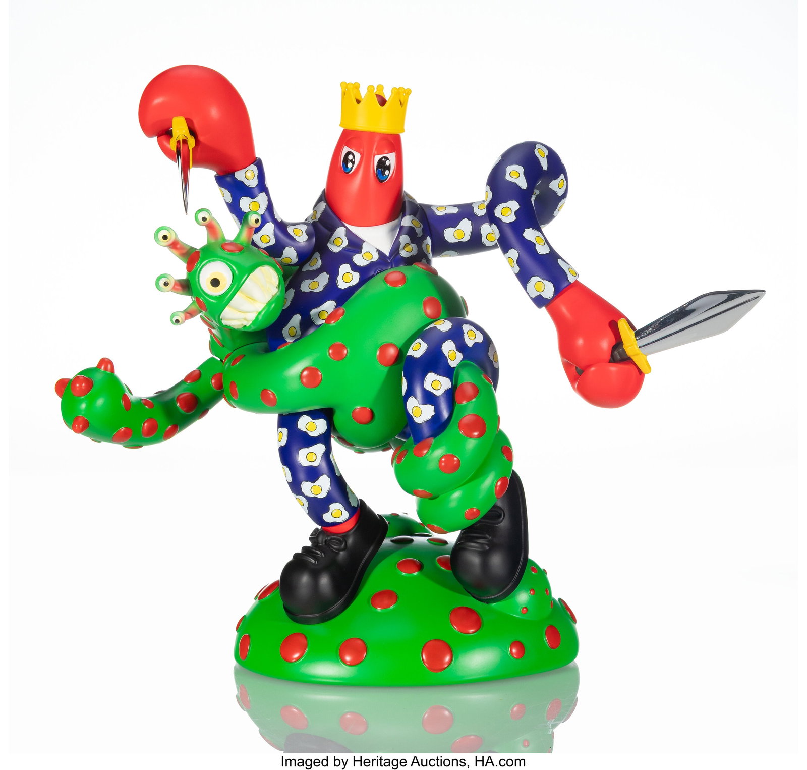 Philip Colbert (b. 1979) Hunt, 2020 Painted cast: Philip Colbert (b. 1979) Hunt, 2020 Painted cast resin 12-1/2 x 12 x 7-1/2 inches (31.8 x 30.5 x 19.1 cm) Ed. 95/300 Stamped on