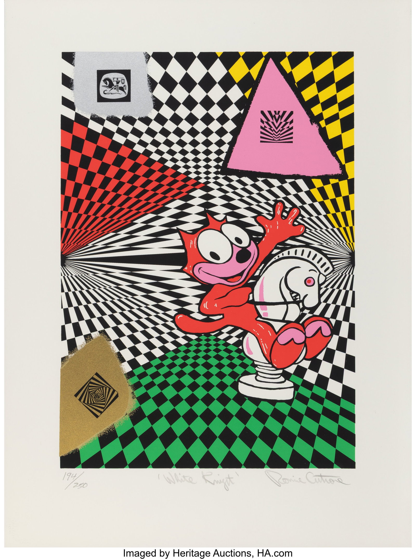 Ronnie Cutrone (1948-2013) White Knight Screenpr (1 of 1)