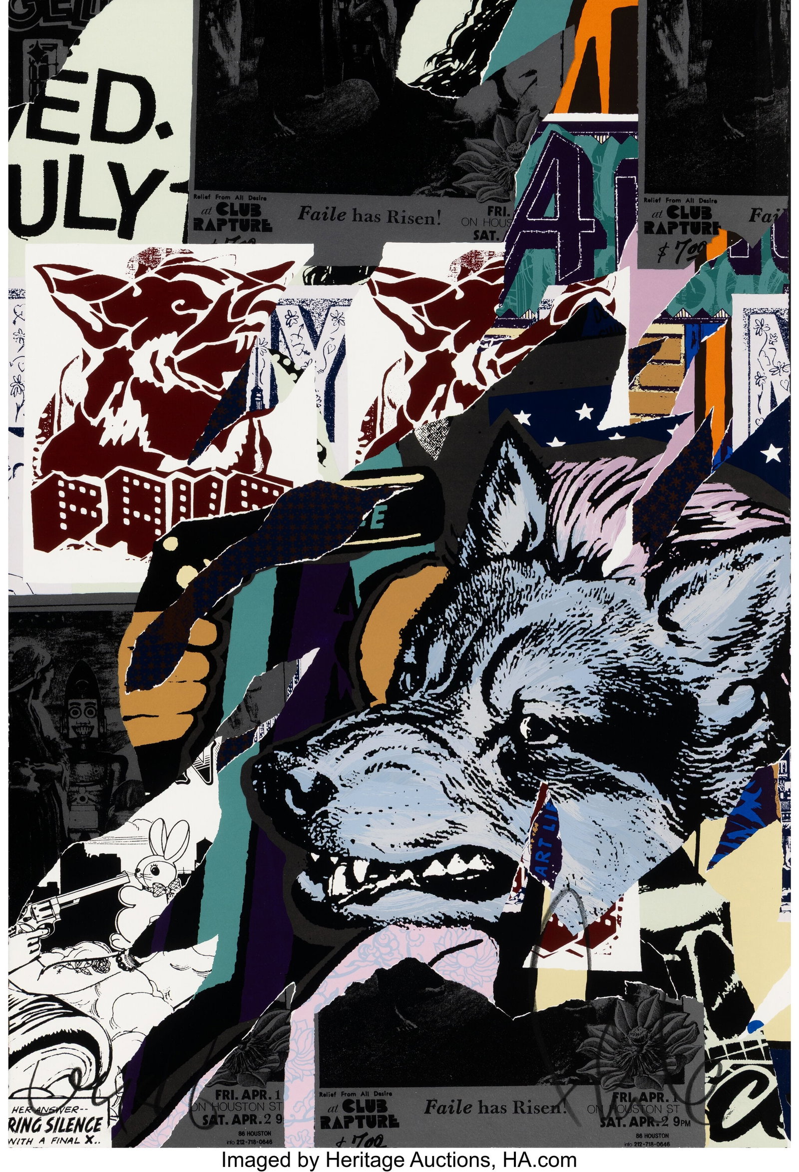 FAILE (b. 1975) Almost Rapture, from Savage Sacr: FAILE (b. 1975) Almost Rapture, from Savage Sacred Young Minds, 2016 Screenprint in colors on Coventry Rag paper 35 x 23 inches (88.9 x 58.4 cm) Ed