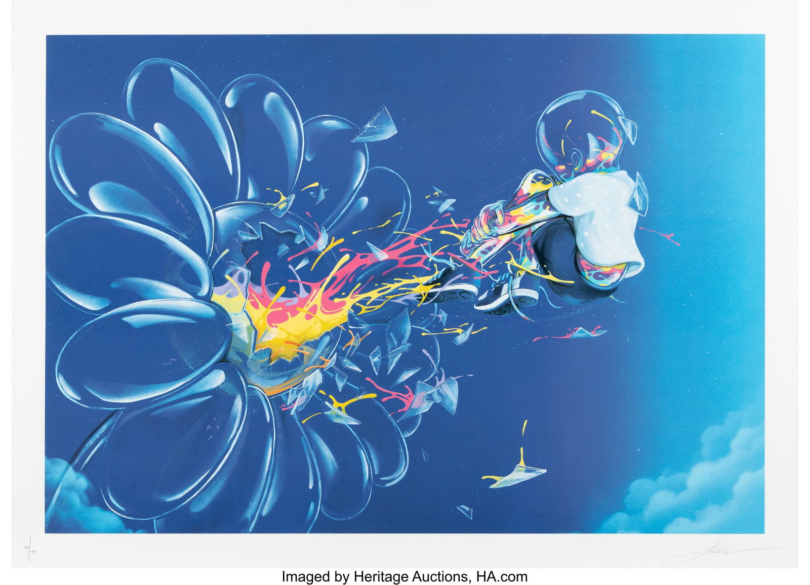Flog (b. 1984) Flower is Life, 2025 Screenprint : Flog (b. 1984) Flower is Life, 2025 Screenprint in colors on Somerset Satin paper 25 x 34-5/8 inches (63.5 x 87.9 cm) (sheet) Ed. 10