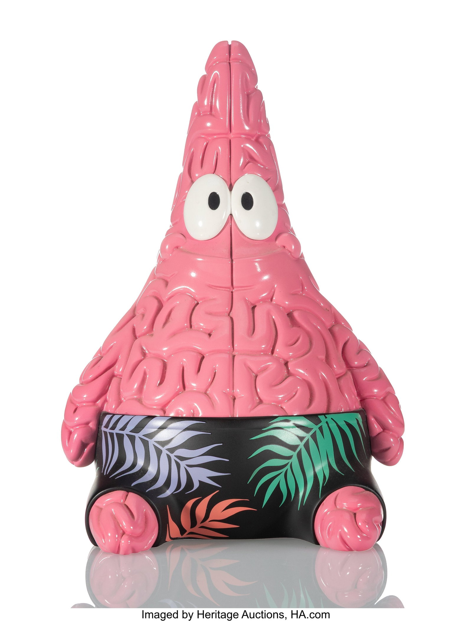 Emilio Garcia (b. 1981) Patrick Brain, 2023 Pain: Emilio Garcia (b. 1981) Patrick Brain, 2023 Painted cast vinyl 9 x 6 x 6 inches (22.9 x 15.2 x 15.2 cm) Ed. 52/100 Stamped on underside
