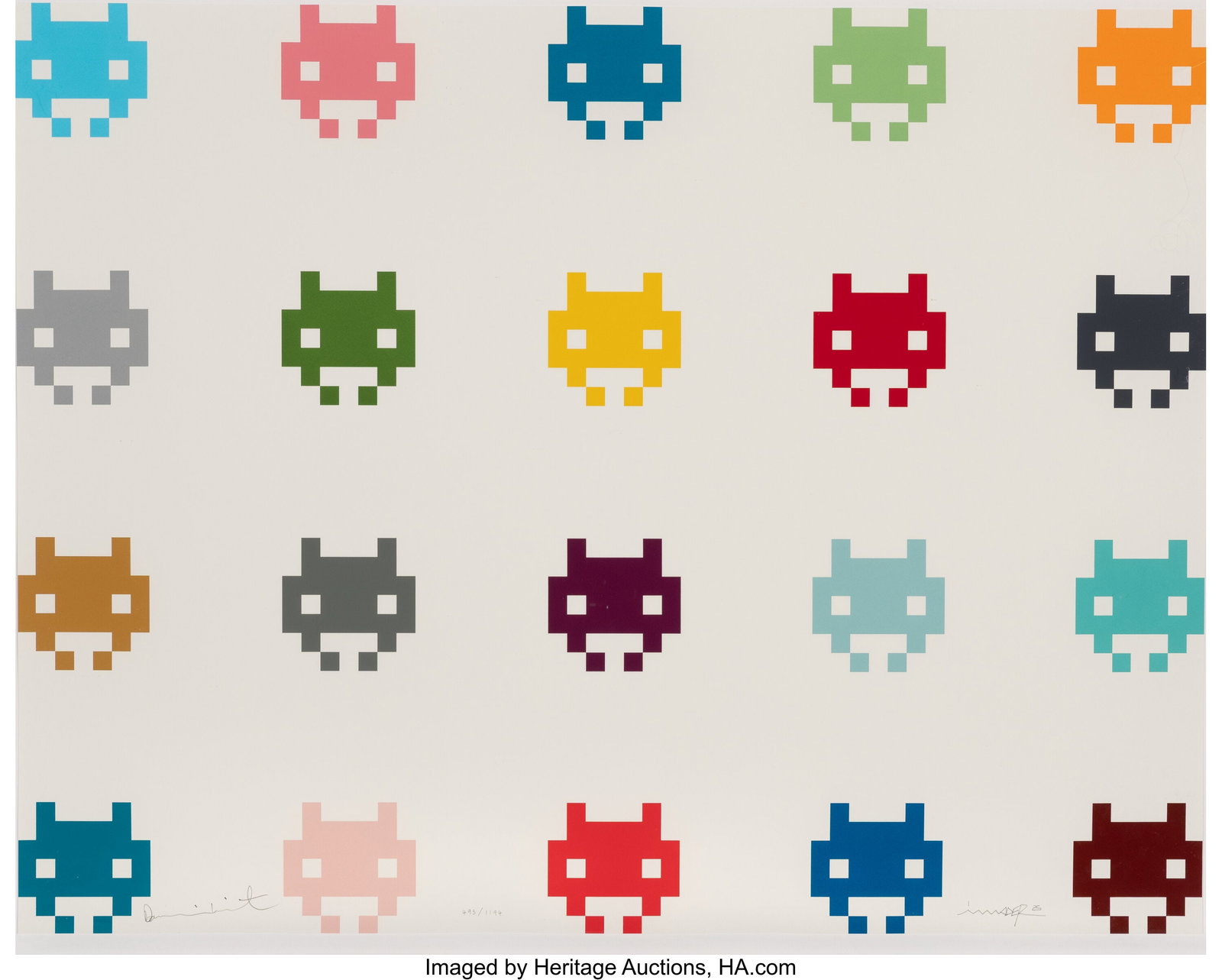 Damien Hirst X Invader Invadhirst, 2025 Screenpr (1 of 3)