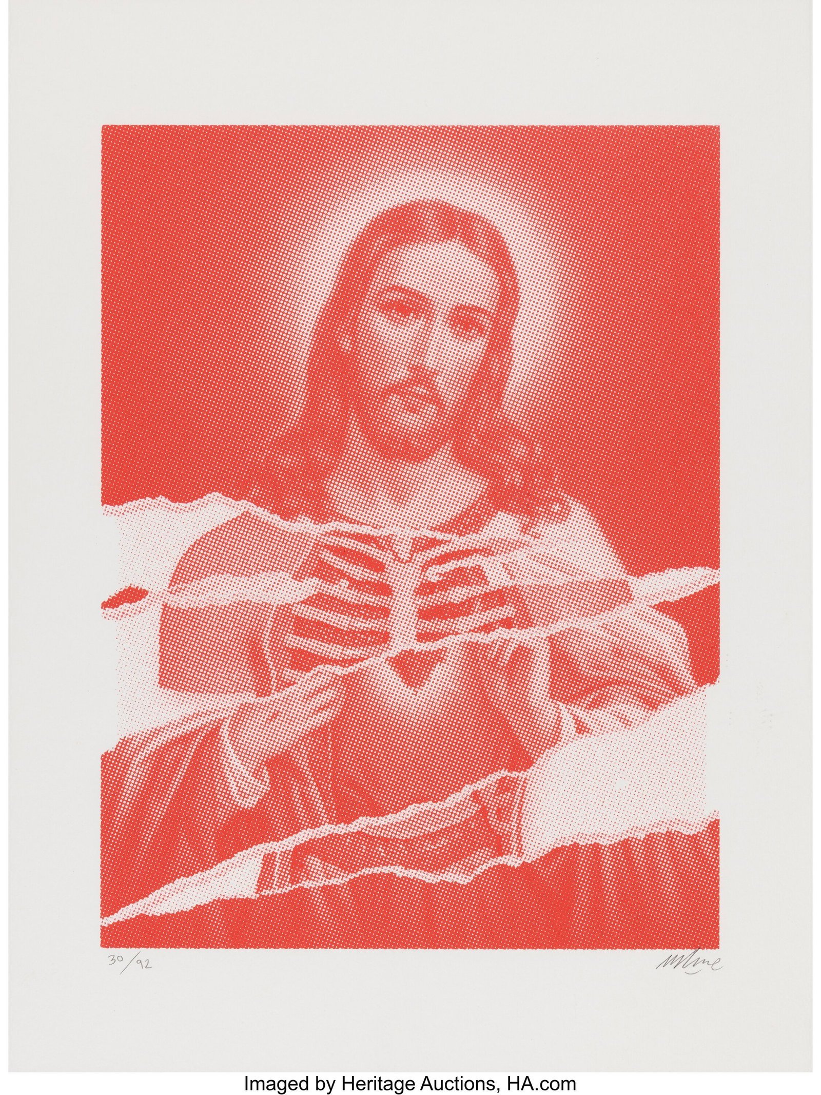 Imbue (b. 1988) Untitled Screenprint on wove pap: Imbue (b. 1988) Untitled Screenprint on wove paper 24 x 18 inches (61.0 x 45.7 cm) (sheet) Ed. 30/92 Signed and numbered in pencil along l