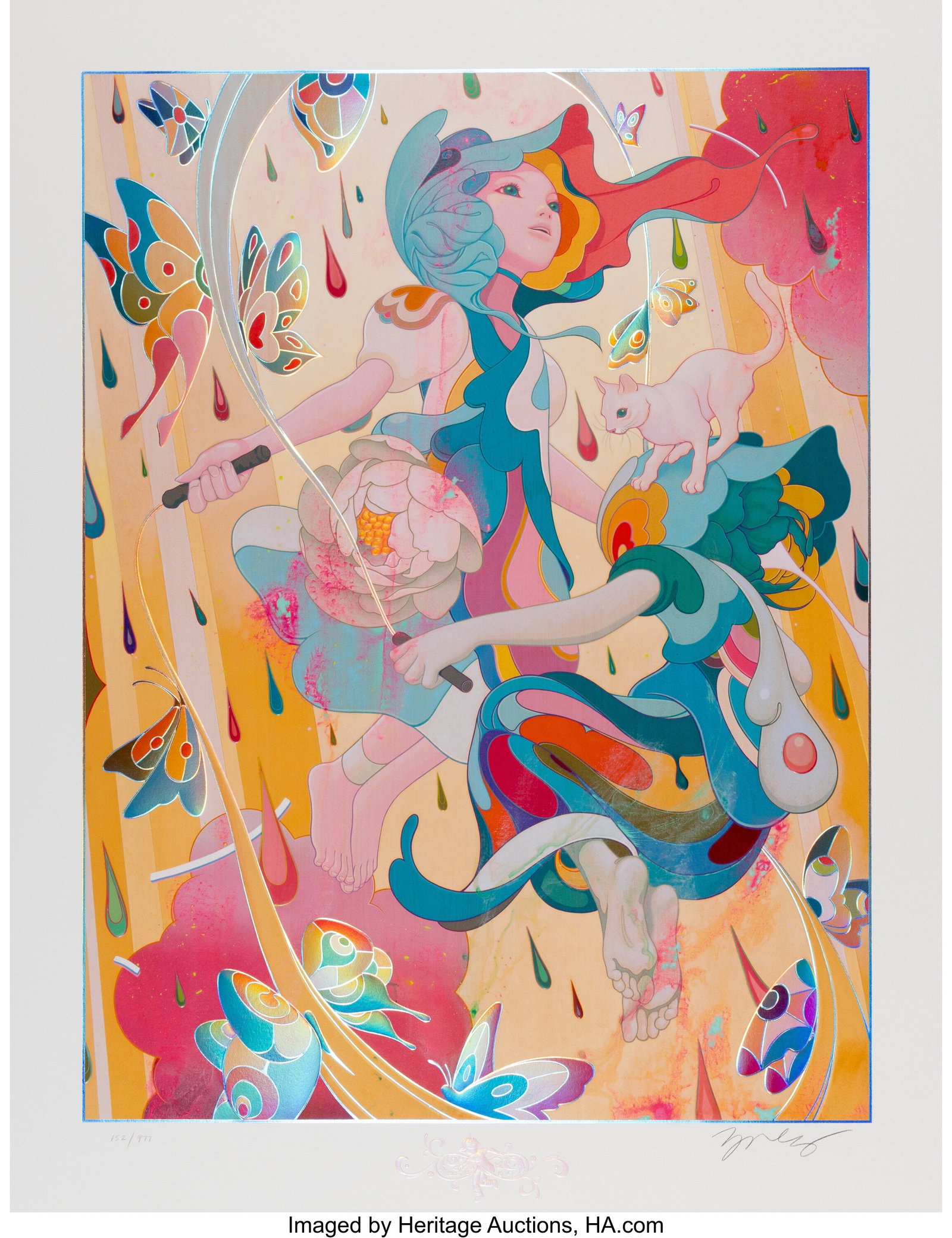 James Jean (b. 1979) Skippers, 2021 Archival pig: James Jean (b. 1979) Skippers, 2021 Archival pigment print in colors with foil on wove paper 26 x 20 inches (66.0 x 50.8 cm) (sheet) Ed.