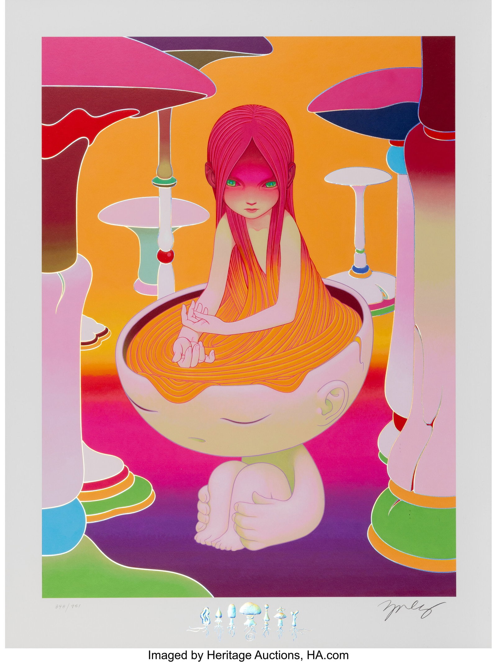 James Jean (b. 1979) Bath, 2022 Archival pigment: James Jean (b. 1979) Bath, 2022 Archival pigment print in colors with foil on wove paper 25-1/2 x 19-1/2 inches (64.8 x 49.5 cm) (sheet&rpar