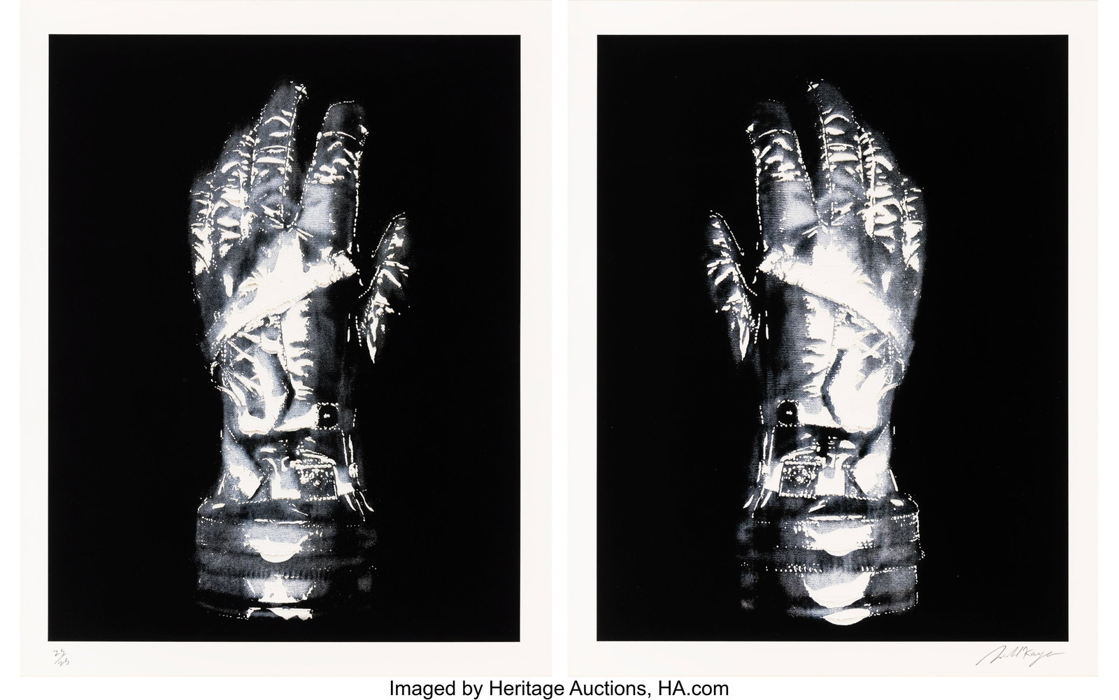 Michael Kagan (b. 1980) Mercury Gloves (diptych): Michael Kagan (b. 1980) Mercury Gloves (diptych), 2016 Screenprints in colors on wove paper 20 x 16 inches (50.8 x 40.6 cm) (sheet, 