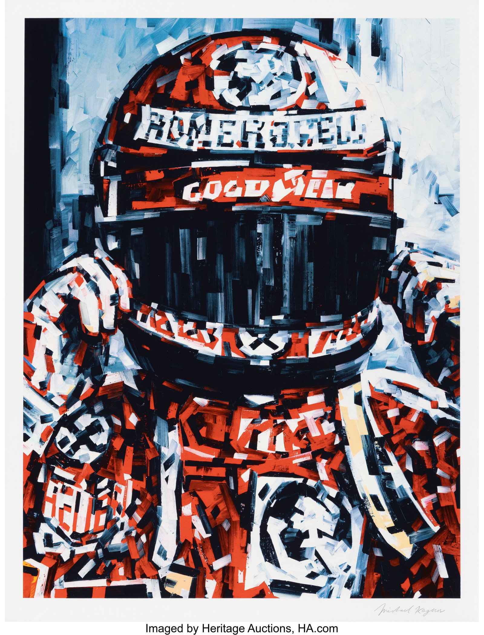 Michael Kagan (b. 1980) V As In Victor, 2019 Scr: Michael Kagan (b. 1980) V As In Victor, 2019 Screenprint in colors with high-gloss varnish on Somerset paper 38 x 29 inches (96.5 x 73.7 cm) (sheet&